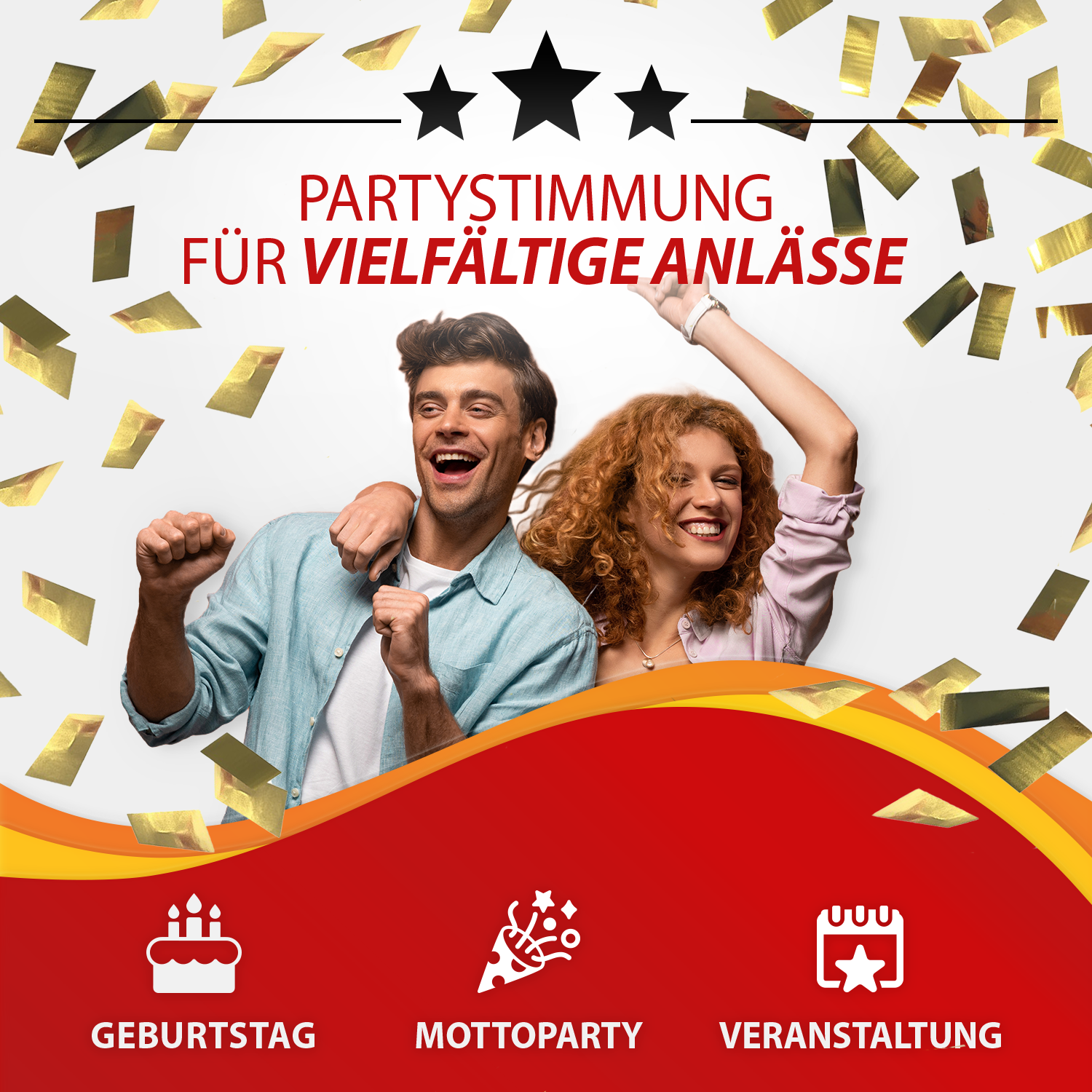 Party Poppers Gold Rain 2