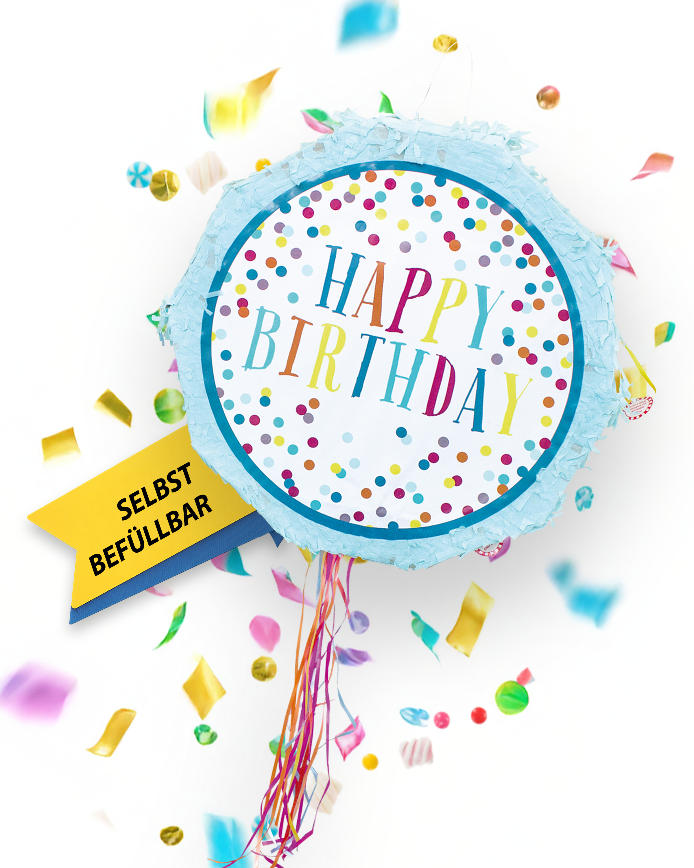 Blue Pinata Happy Birthday 9