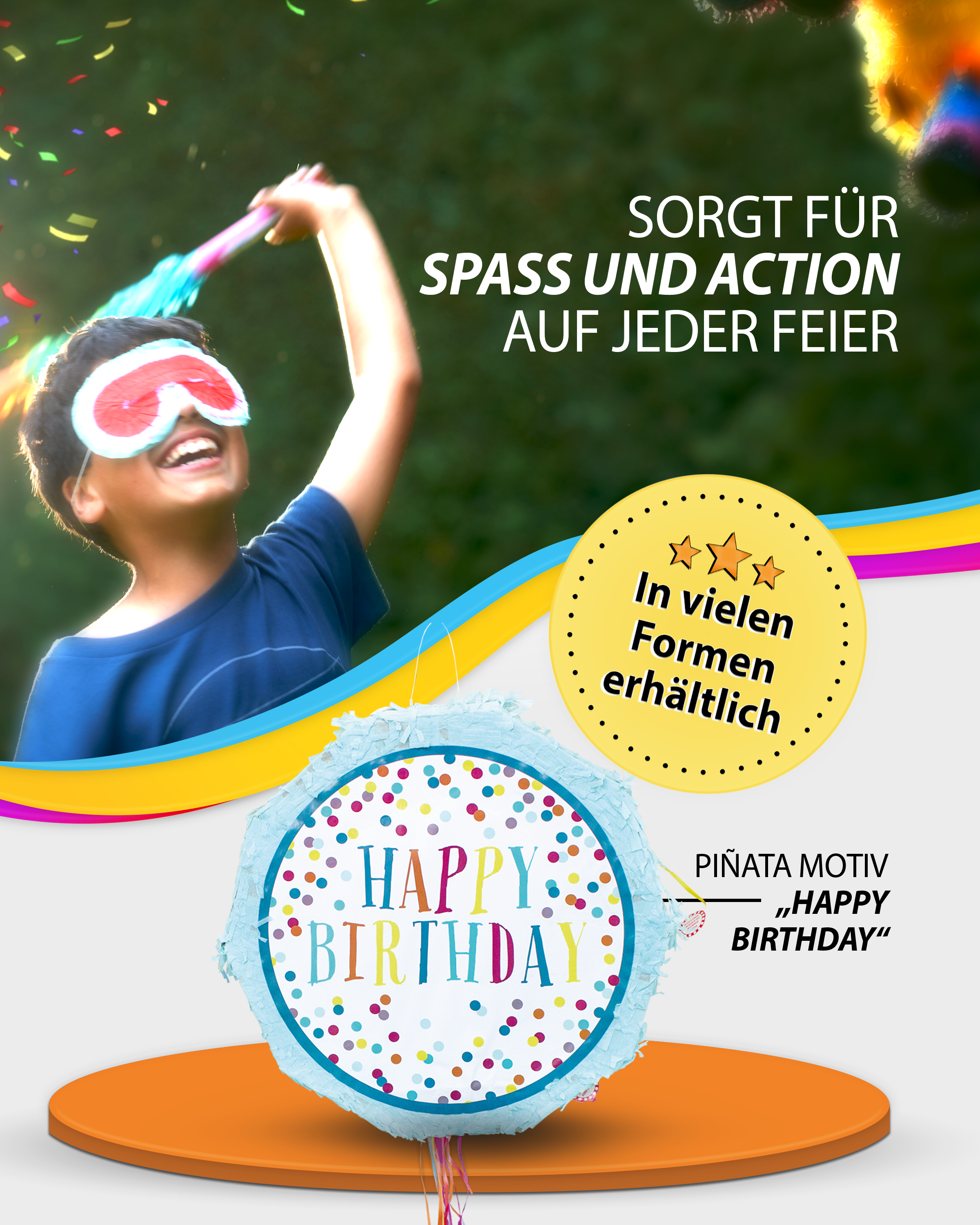 Blue Pinata Happy Birthday 11