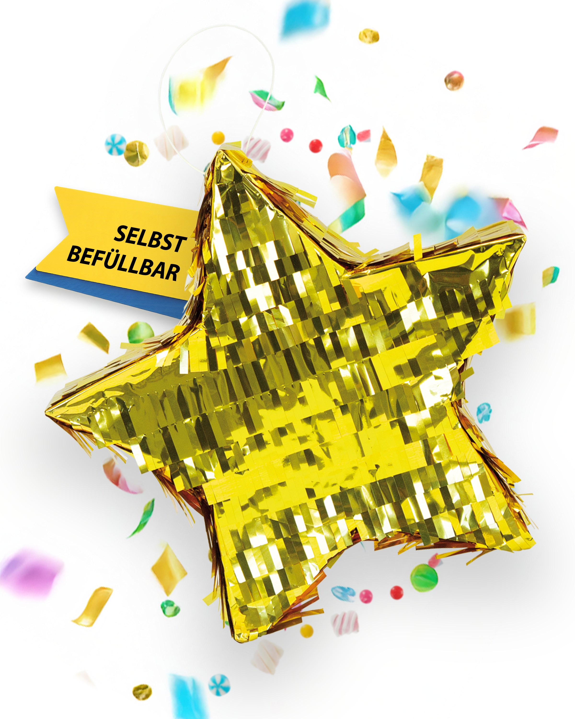 Golden Star Piñata 9