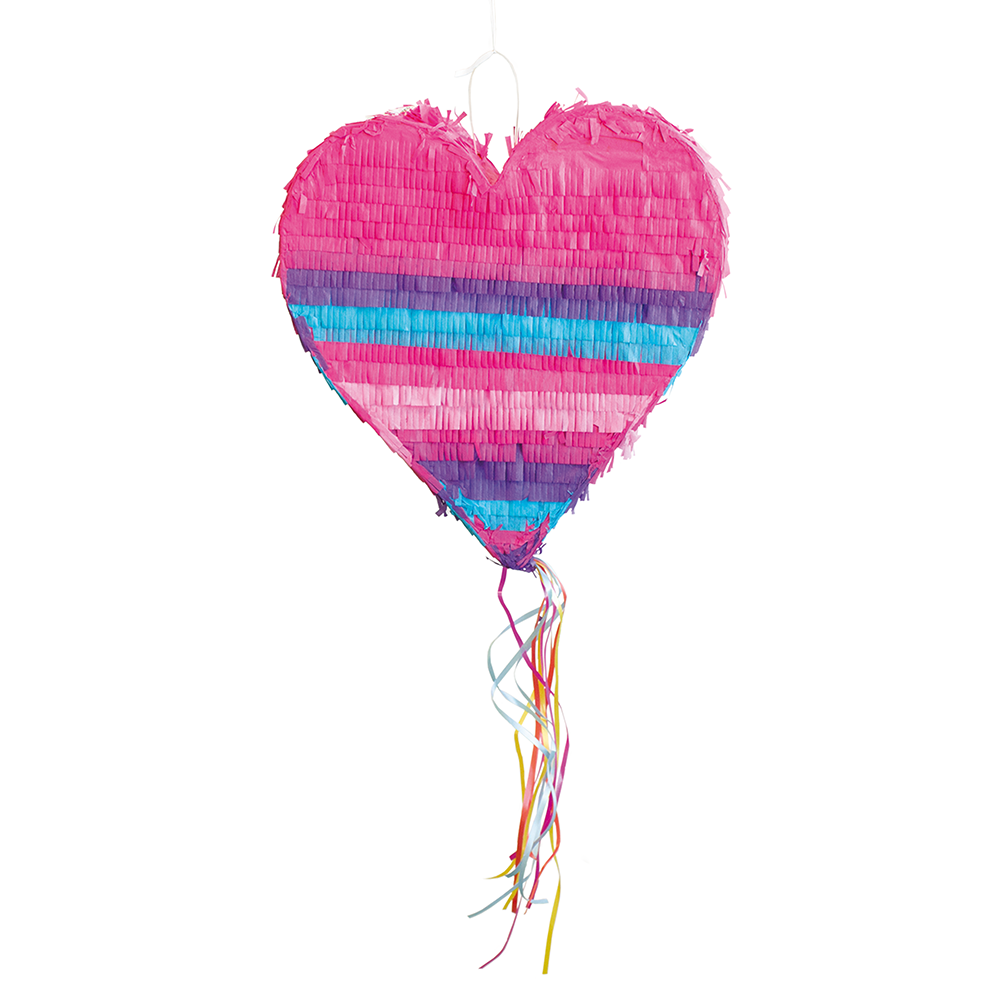 Piñata Herz rosa-blau 8
