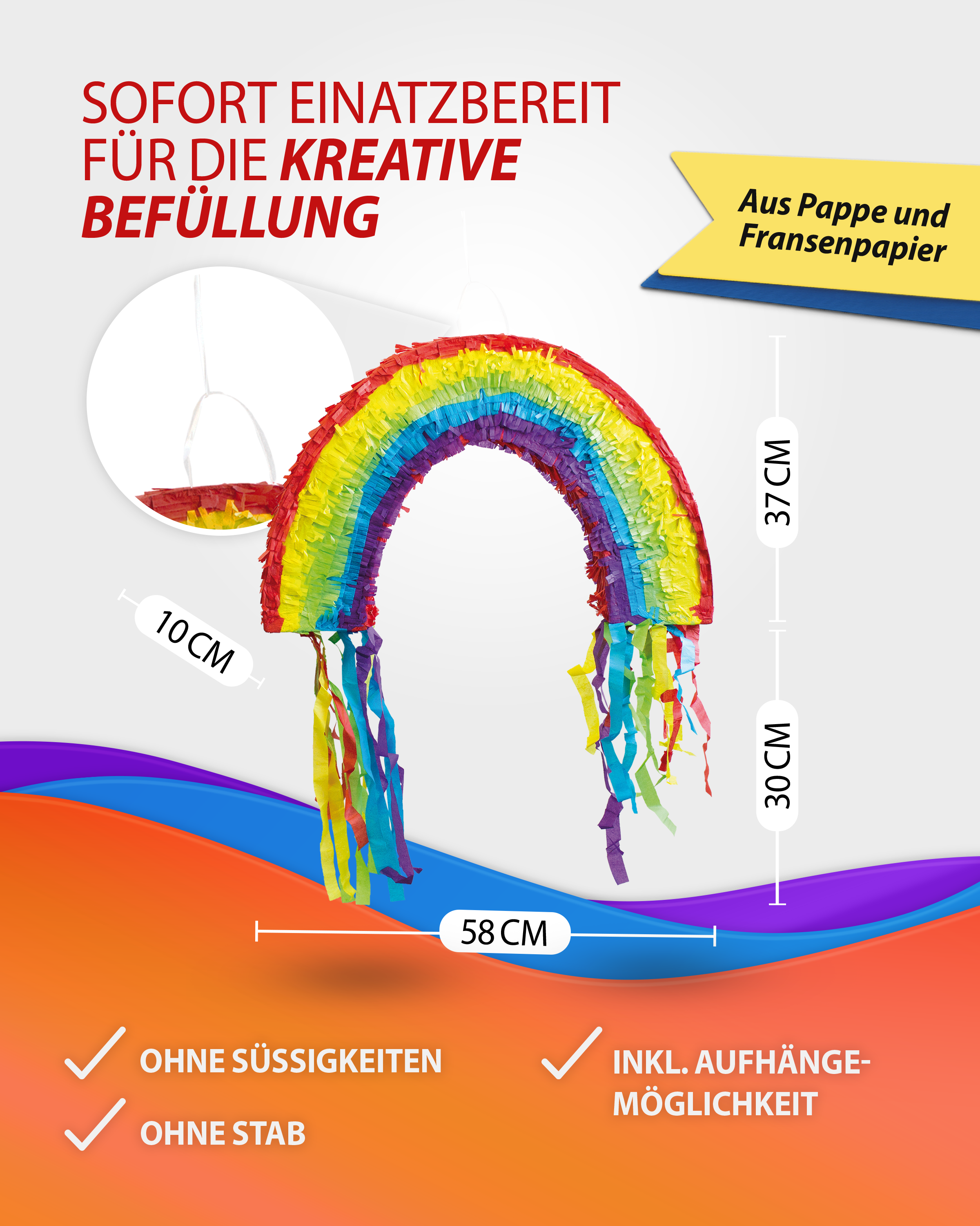 Rainbow Piñata 12