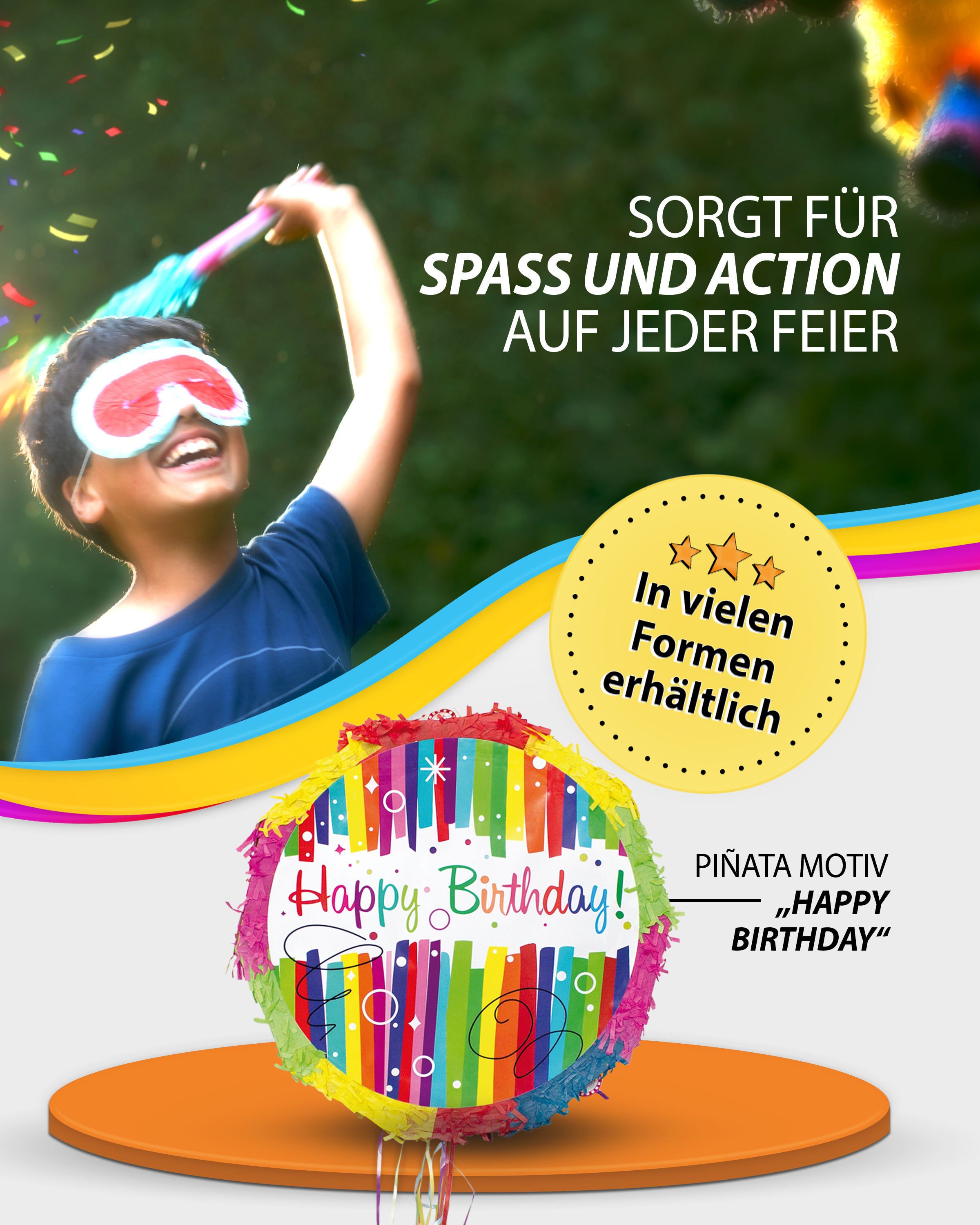 Piñata Colorful Happy Birthday 11