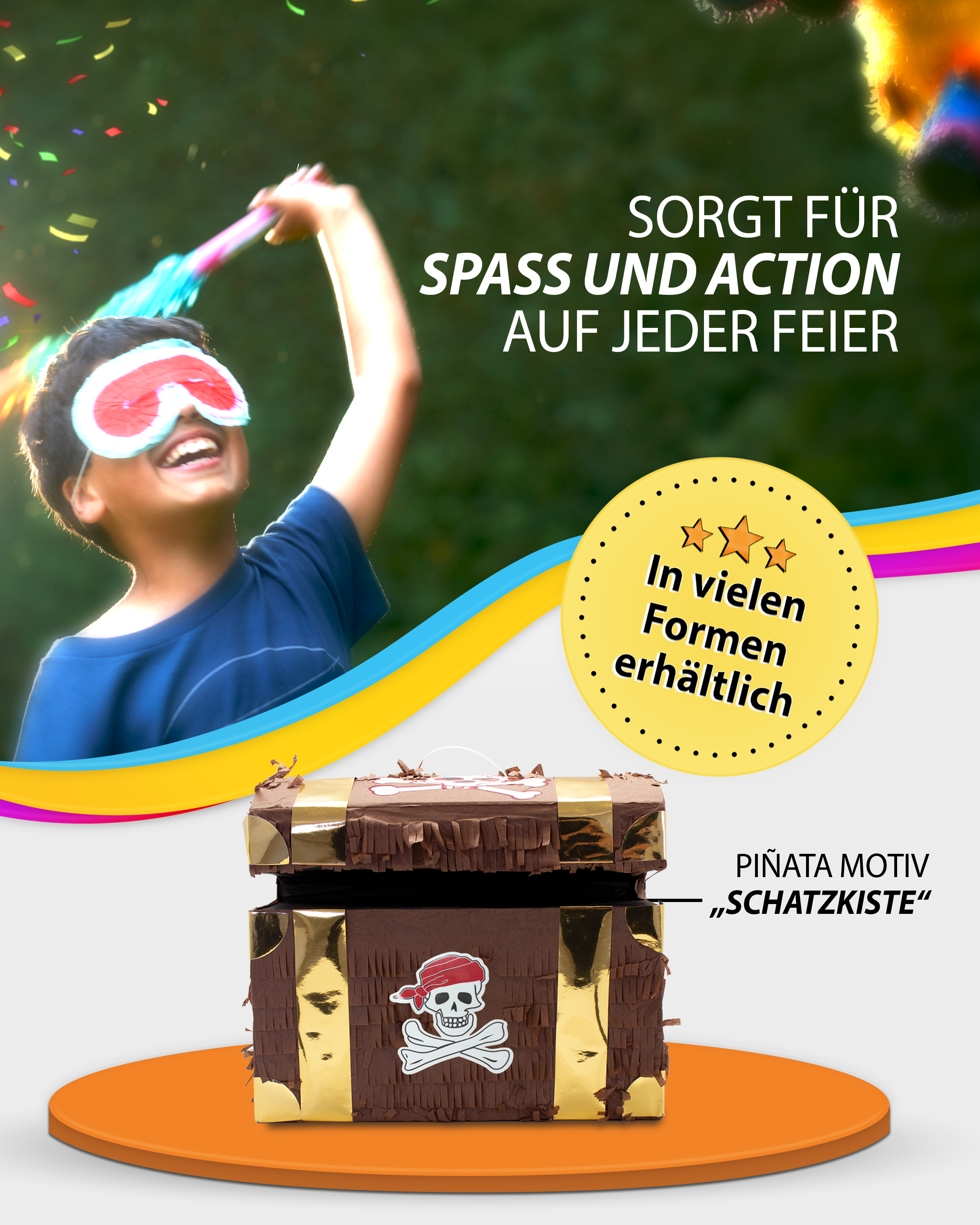 Piñata treasure chest for pirate parties 11