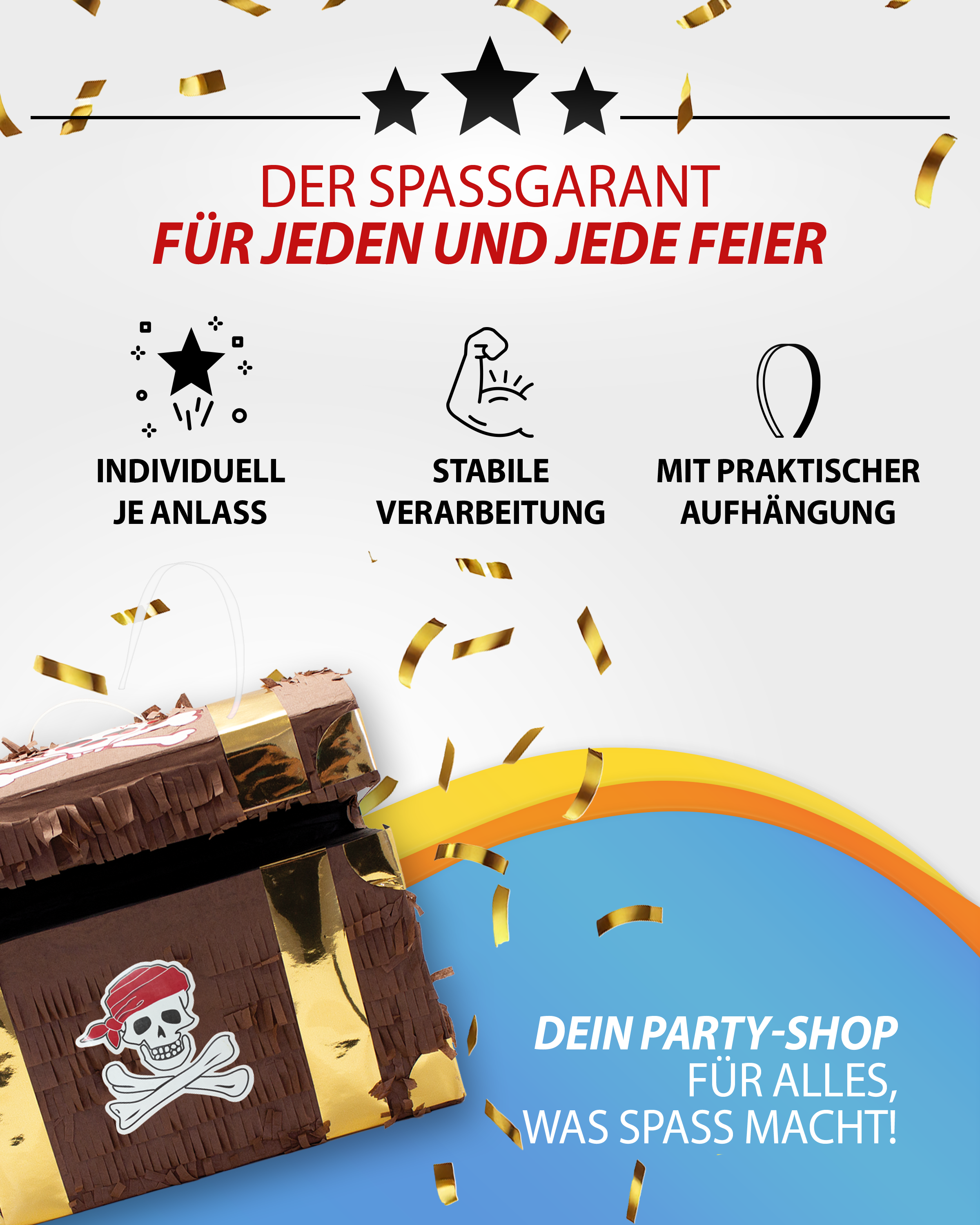 Piñata treasure chest for pirate parties 15