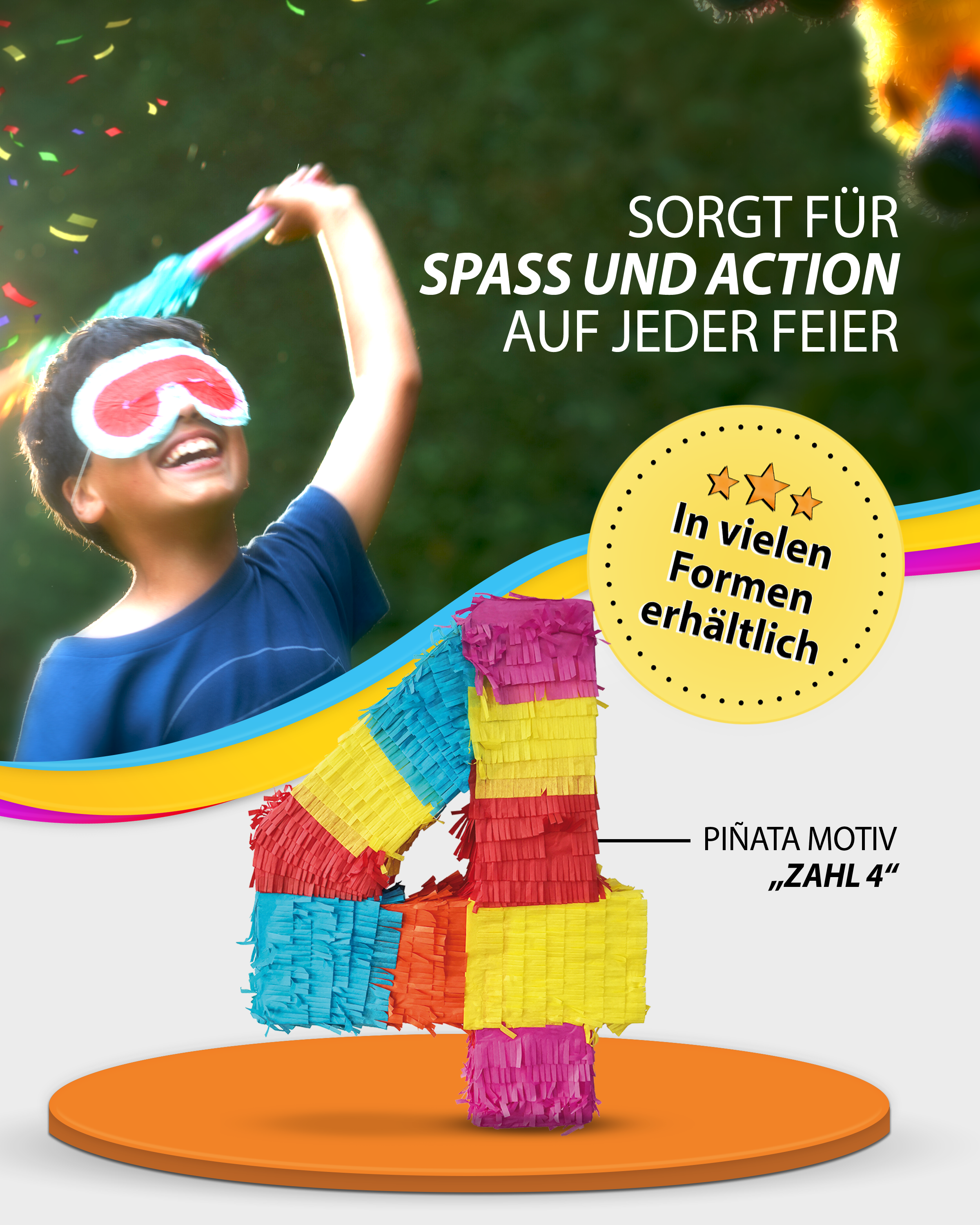 Piñata Zahl 4 11