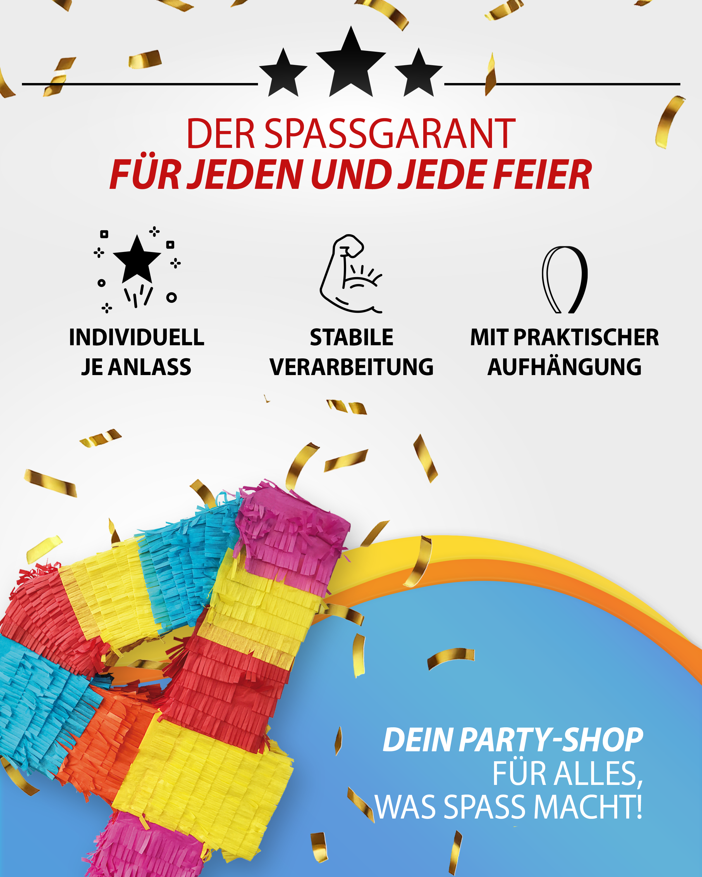 Piñata Zahl 4 15