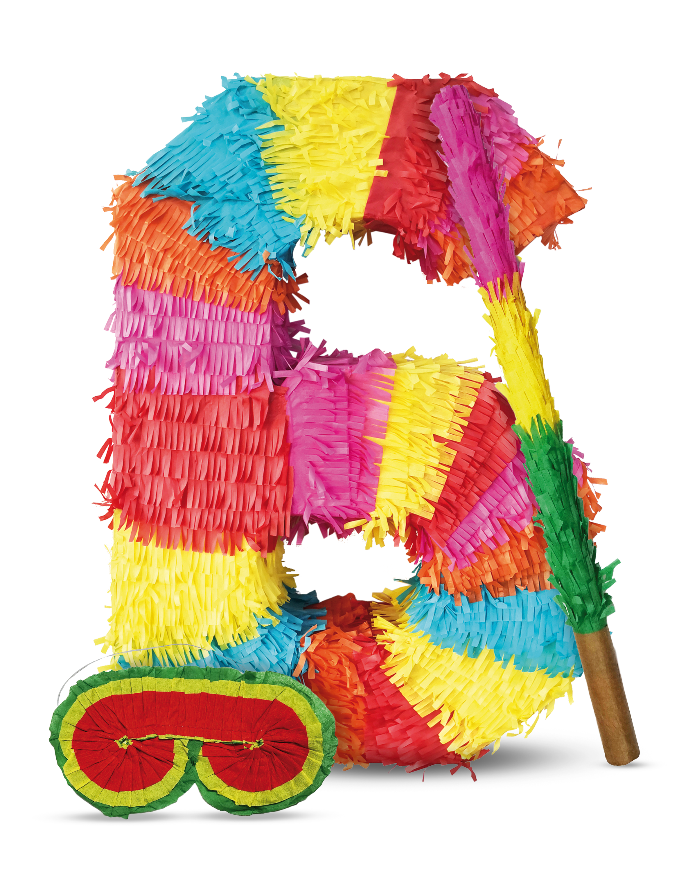 Pinata 6 sticks and mask birthday decoration 2