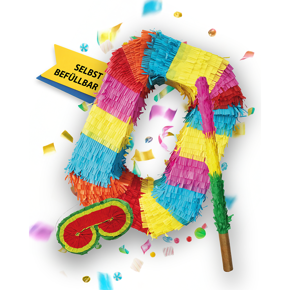 Pinata 0 Stab und Maske Geburtstag, Dekoration