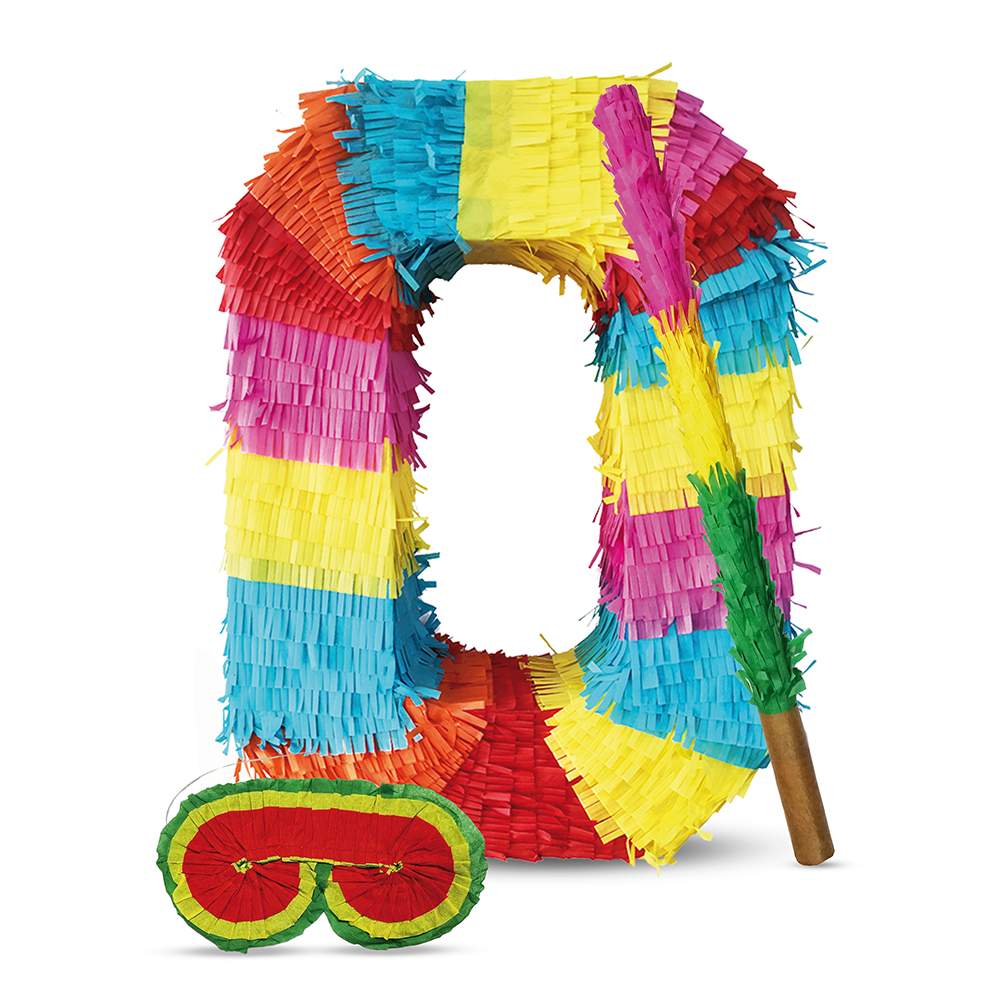 Pinata 0 stick and mask birthday decoration 8