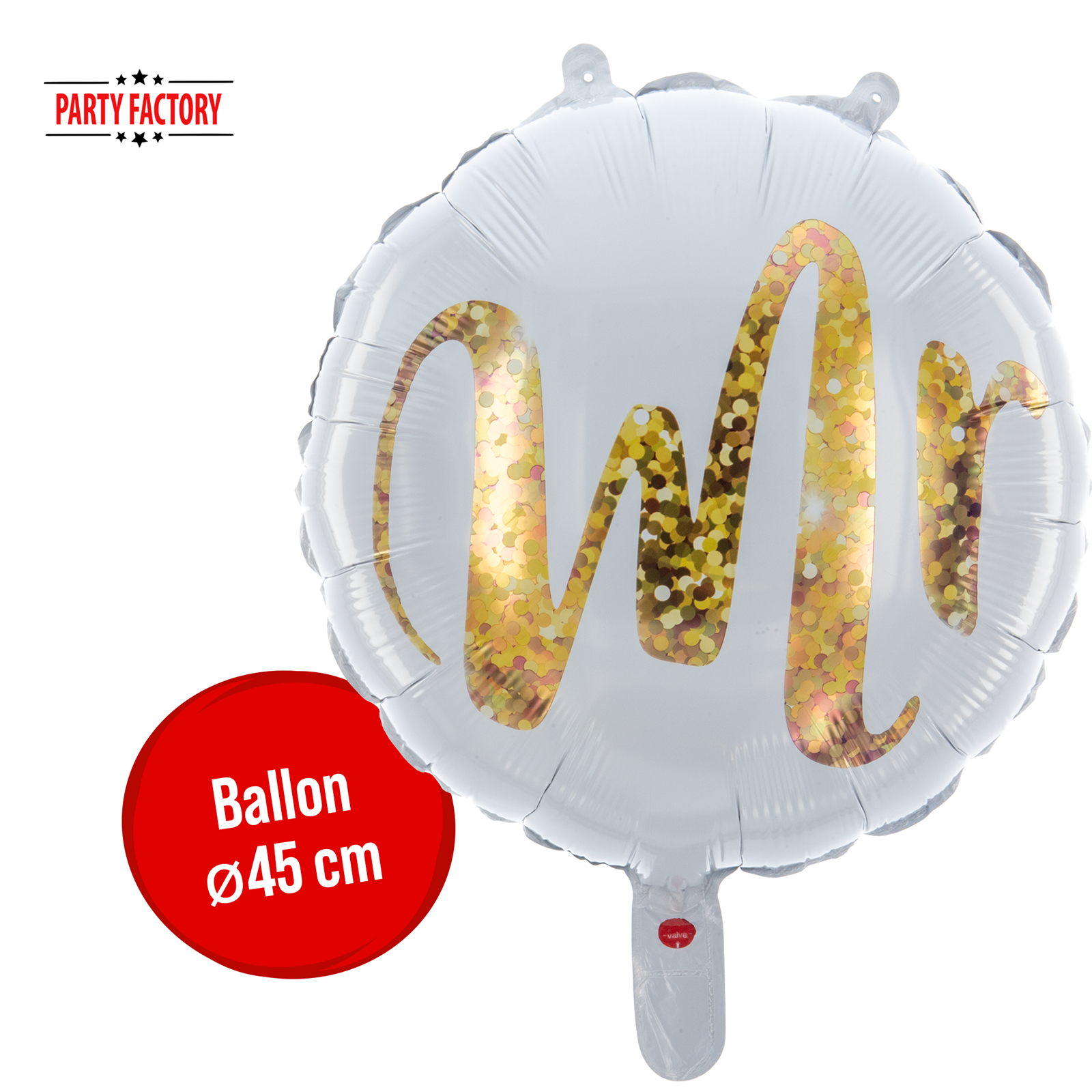 Foil balloon round gold Mr 45cm 4