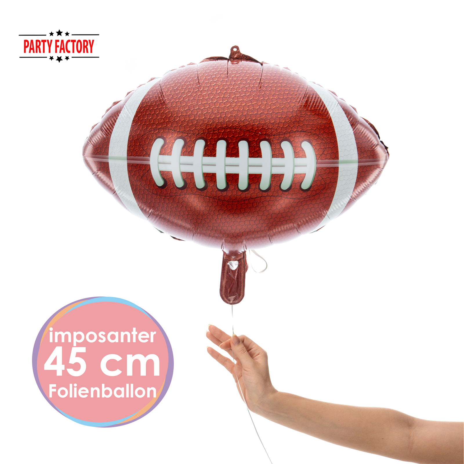 Foil balloon American Football 69x62cm - balloon decoration sports party Super Bowl 2