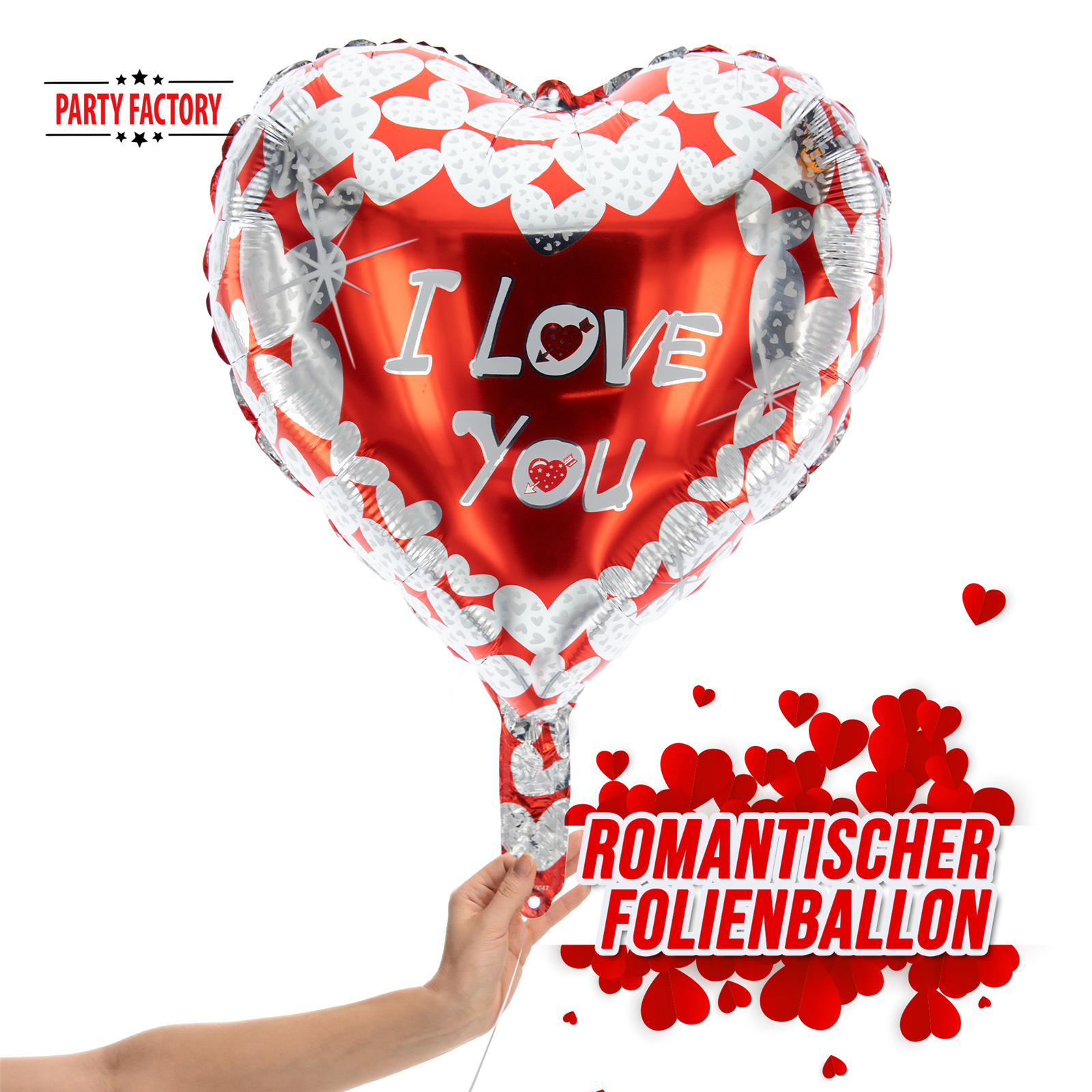 Foil balloon heart I love you 45cm 2