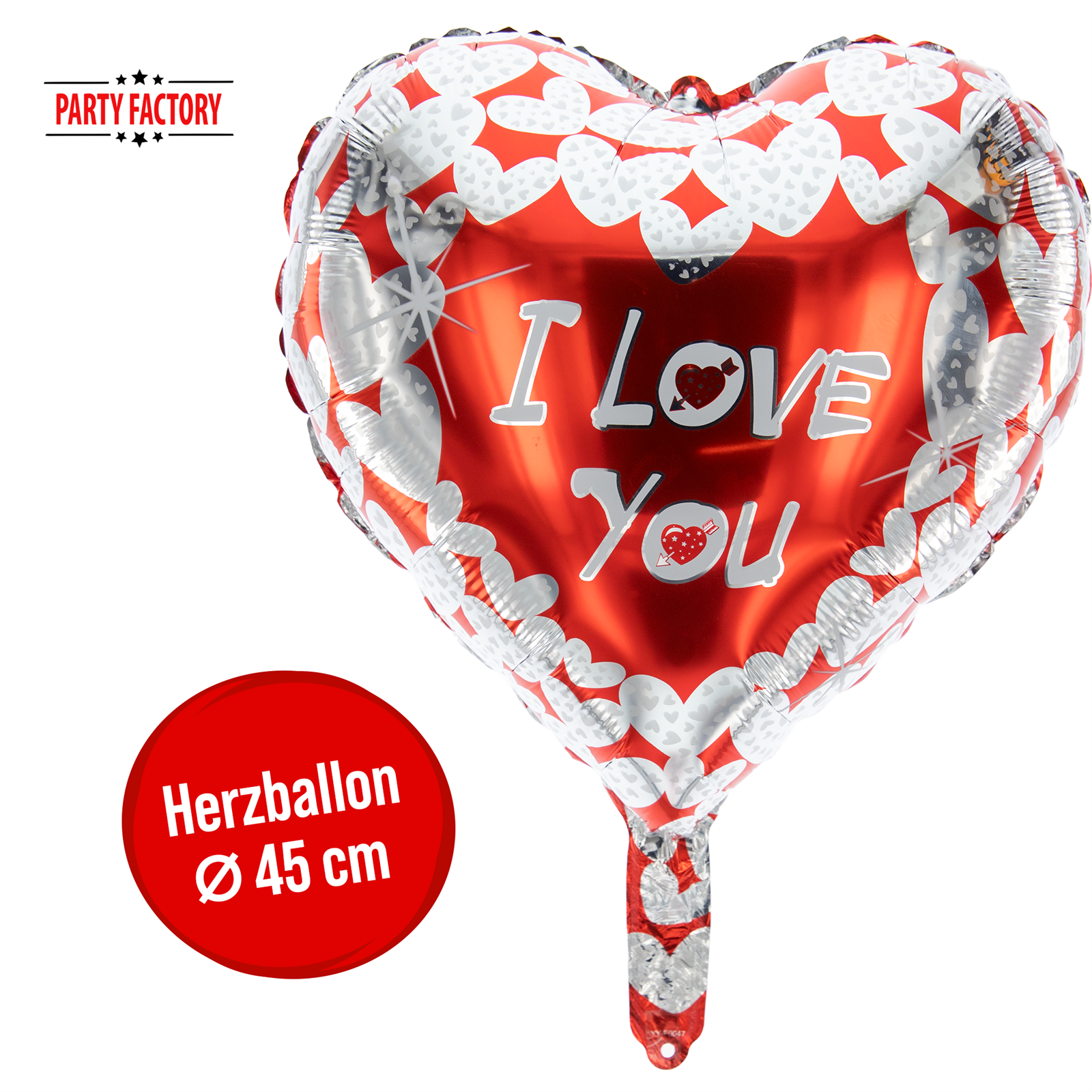 Foil balloon heart I love you 45cm 4