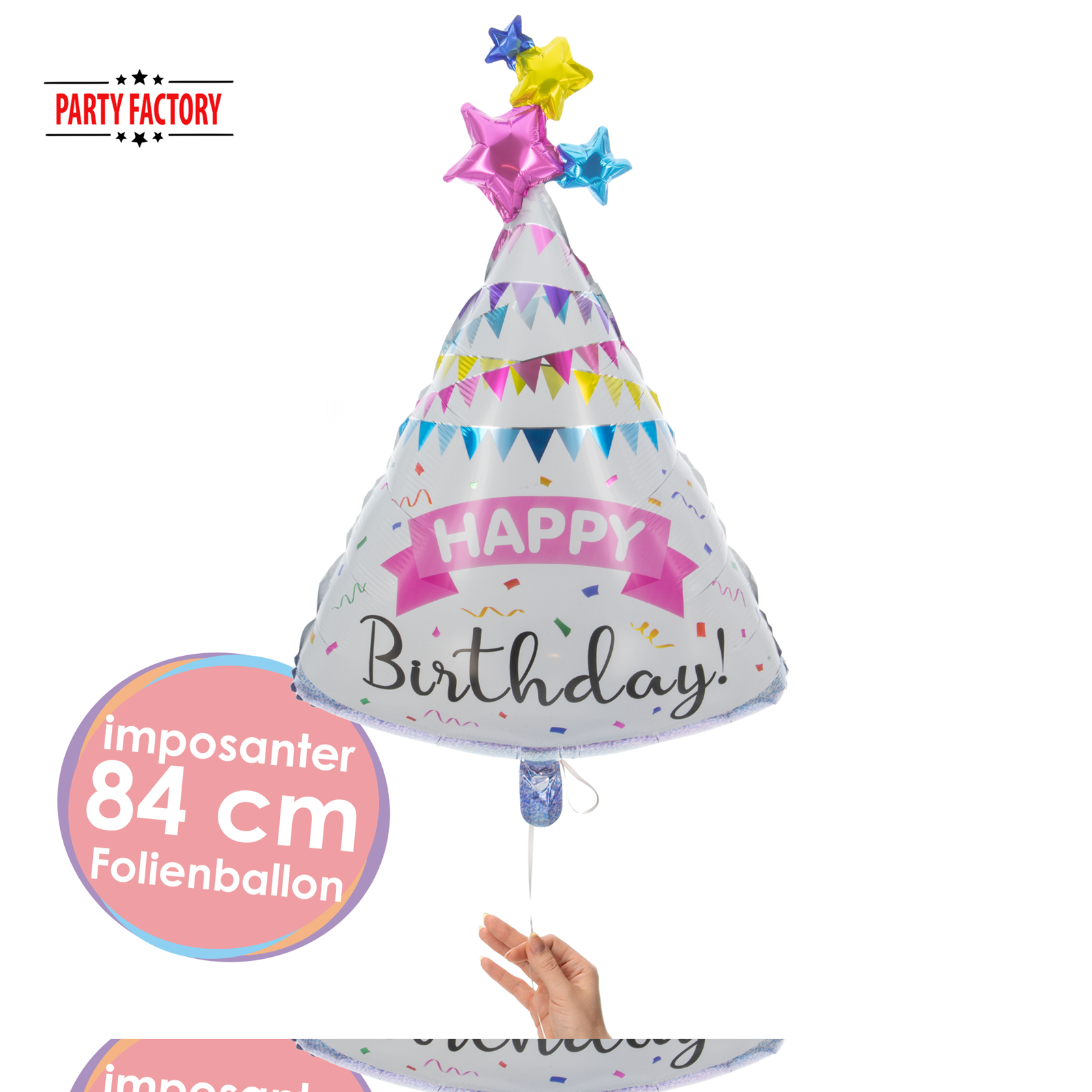 Foil balloon shape Happy Birthday 84x52cm 2