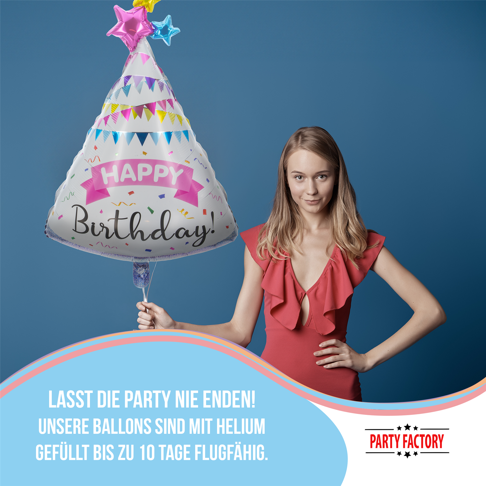 Foil balloon shape Happy Birthday 84x52cm 3