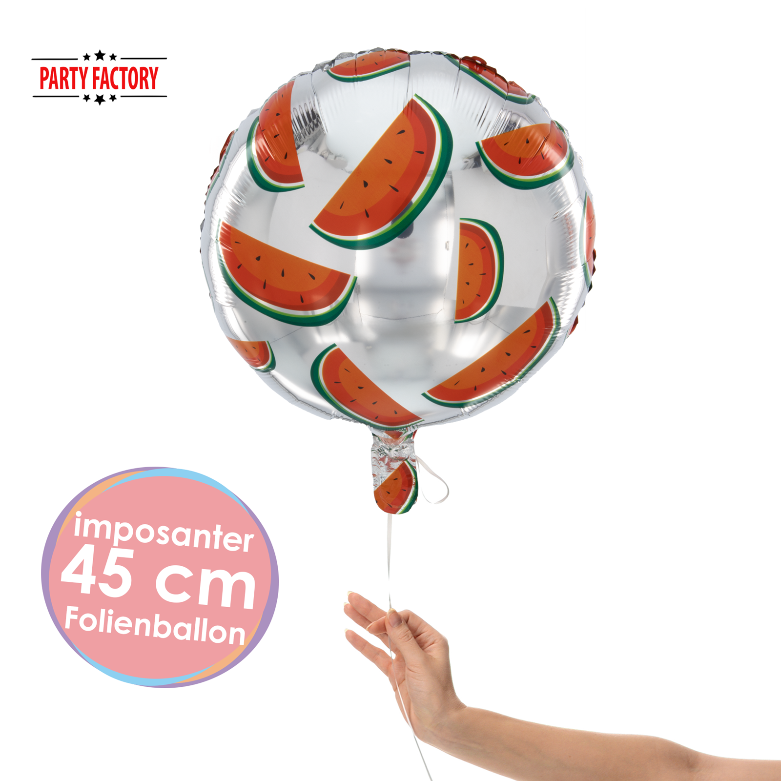 Folienballon Rund Wassermelone 45cm 2