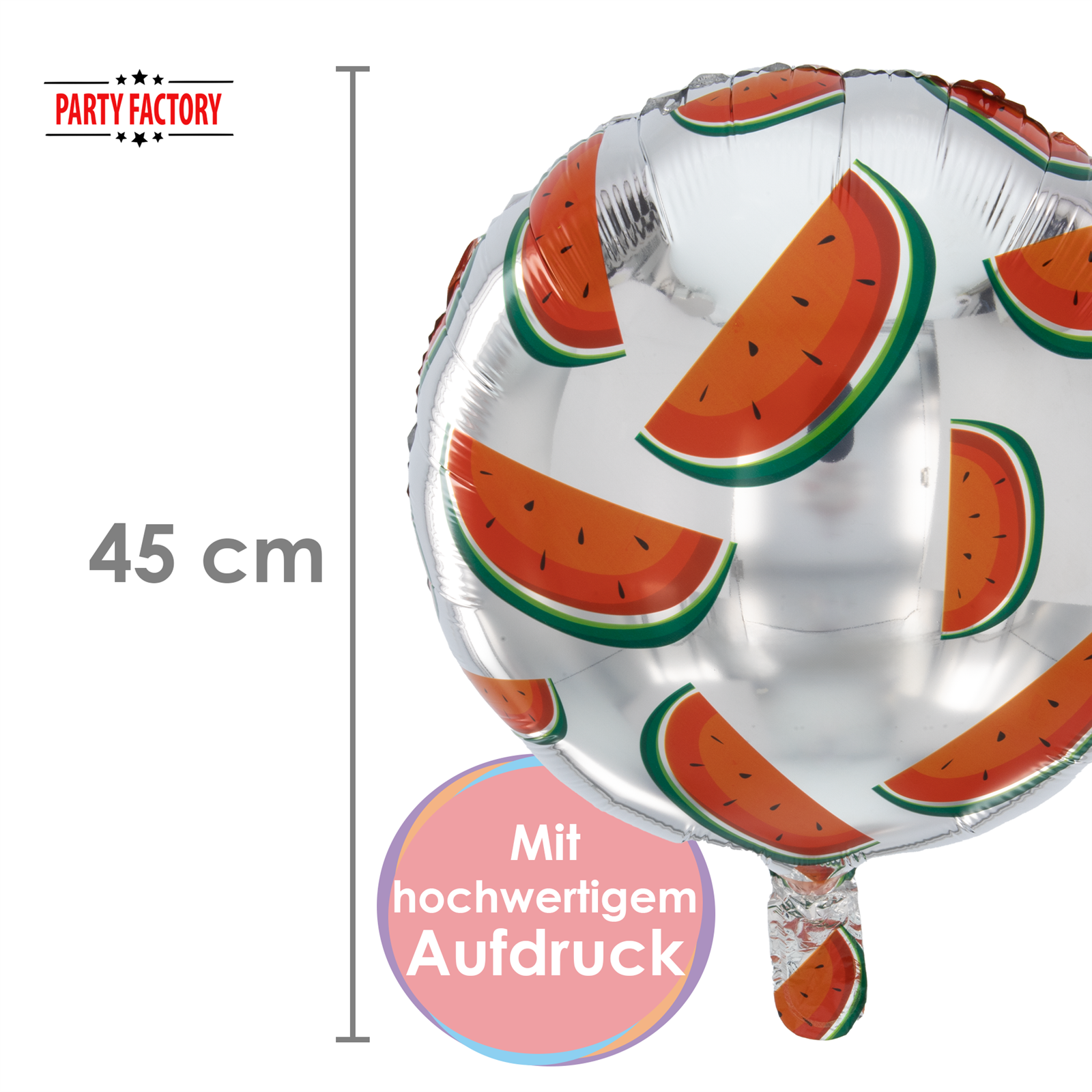 Folienballon Rund Wassermelone 45cm 4