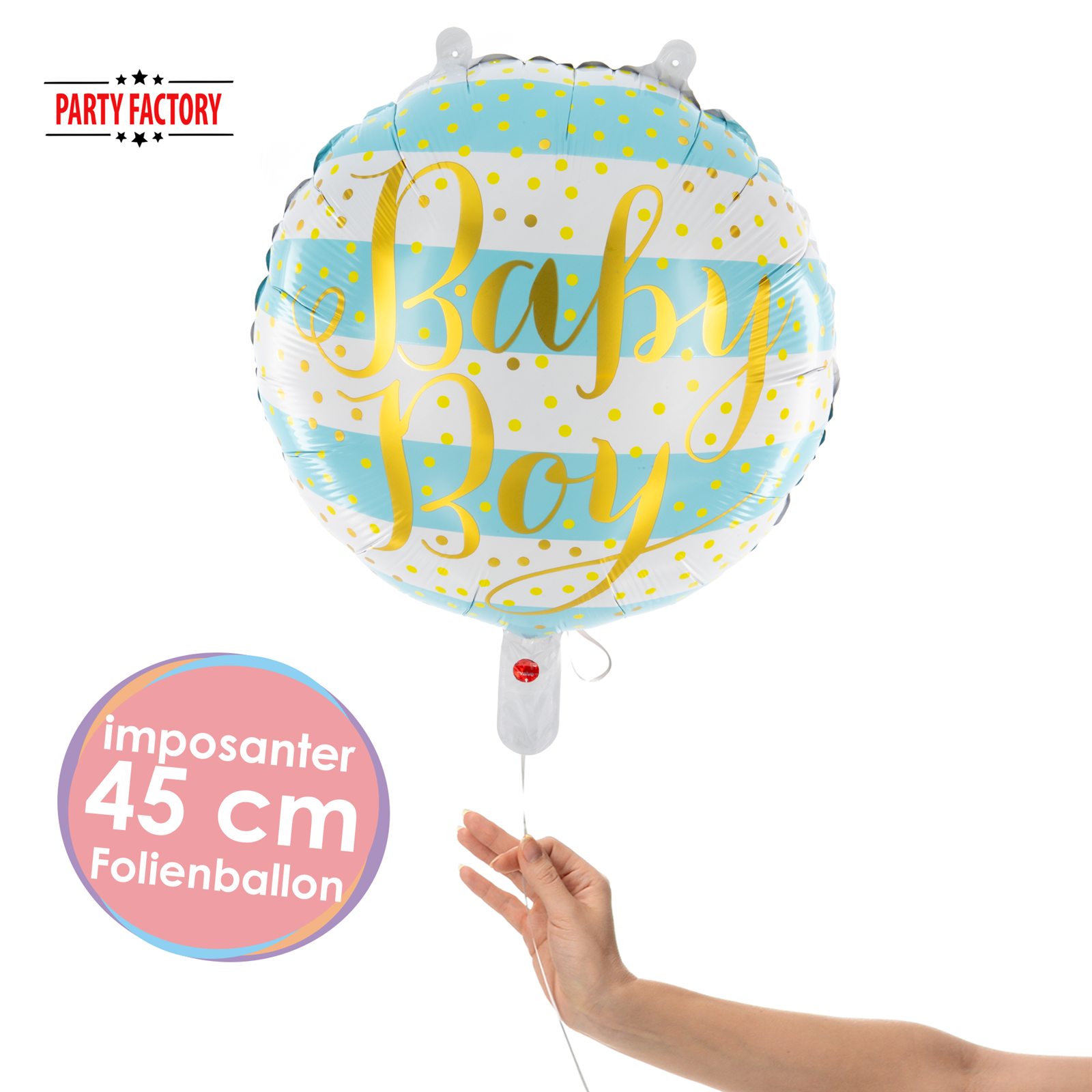 Foil balloon round baby boy 45cm 2
