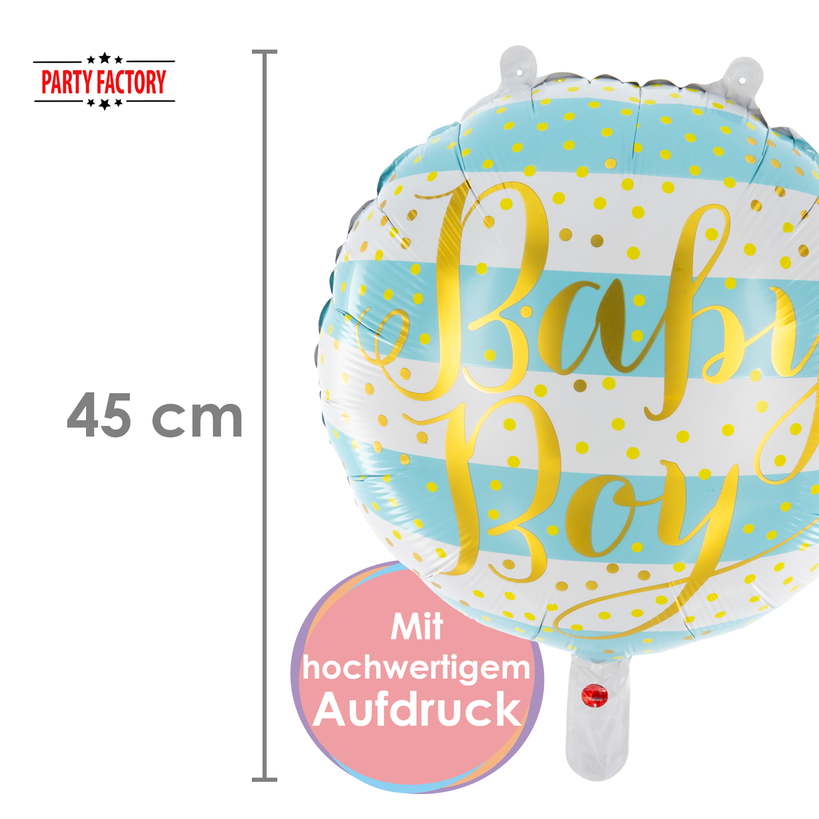 Foil balloon round baby boy 45cm 4
