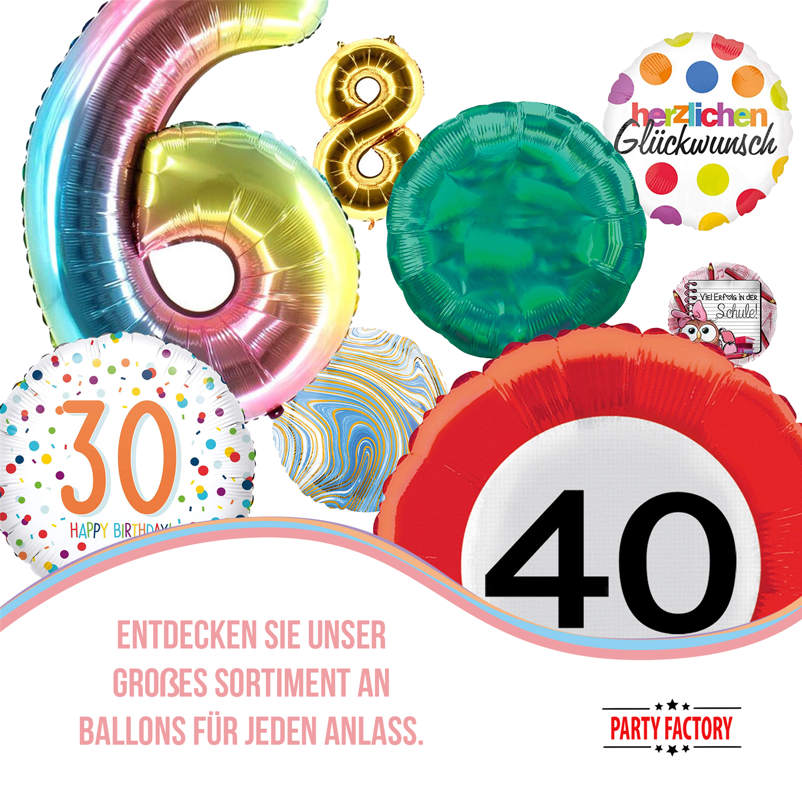 Foil balloon shape Happy Birthday 84x52cm 7