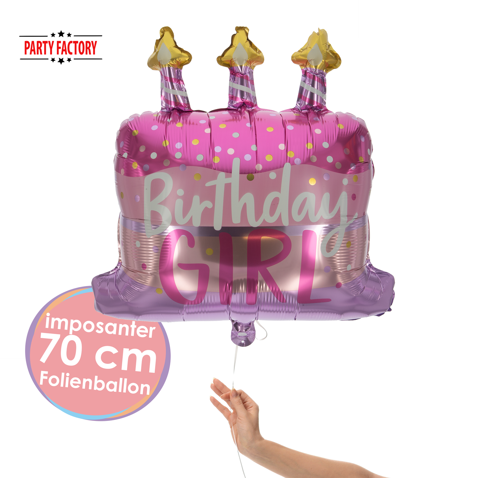 Foil balloon Shape Birthday Girl 70x60cm 2