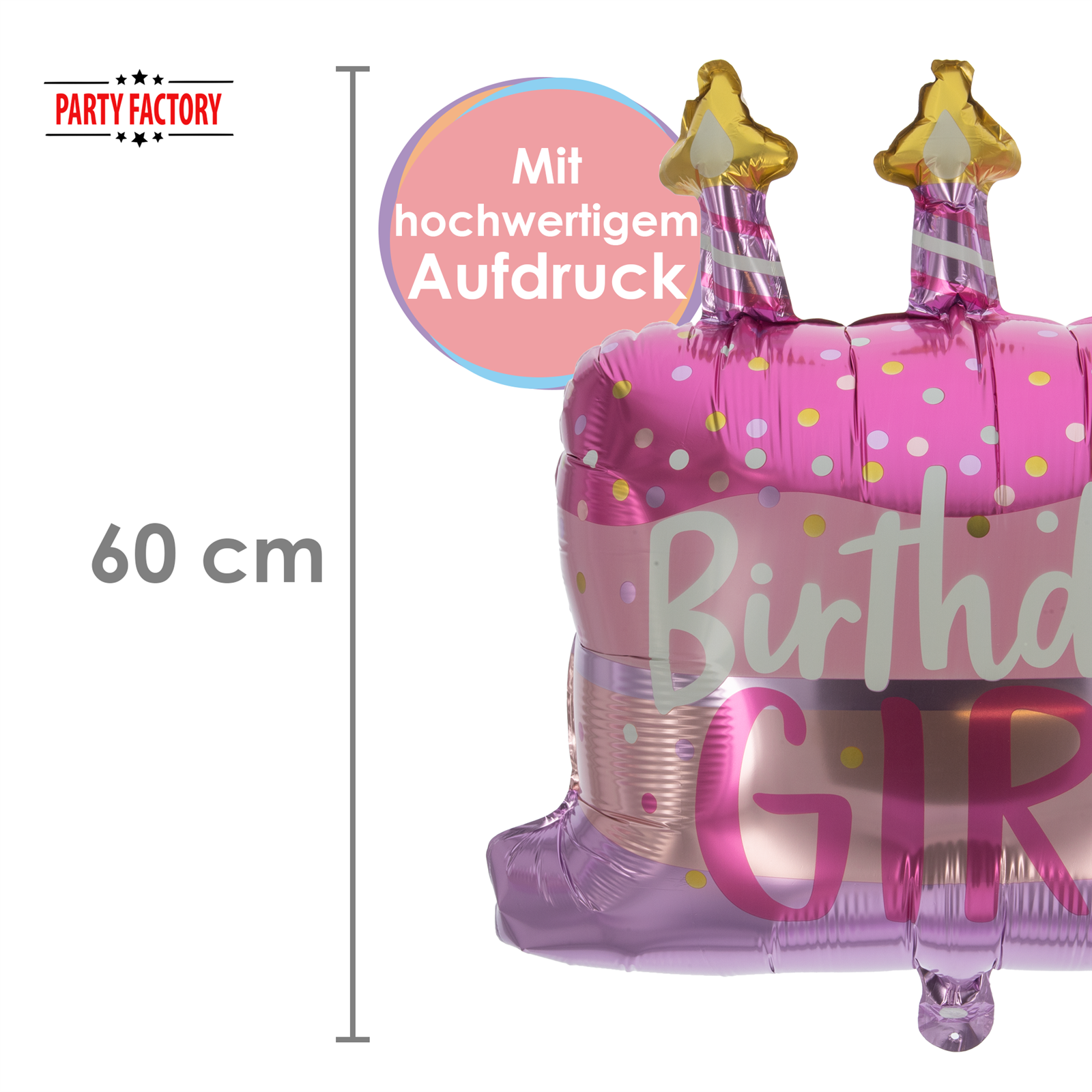 Foil balloon Shape Birthday Girl 70x60cm 4