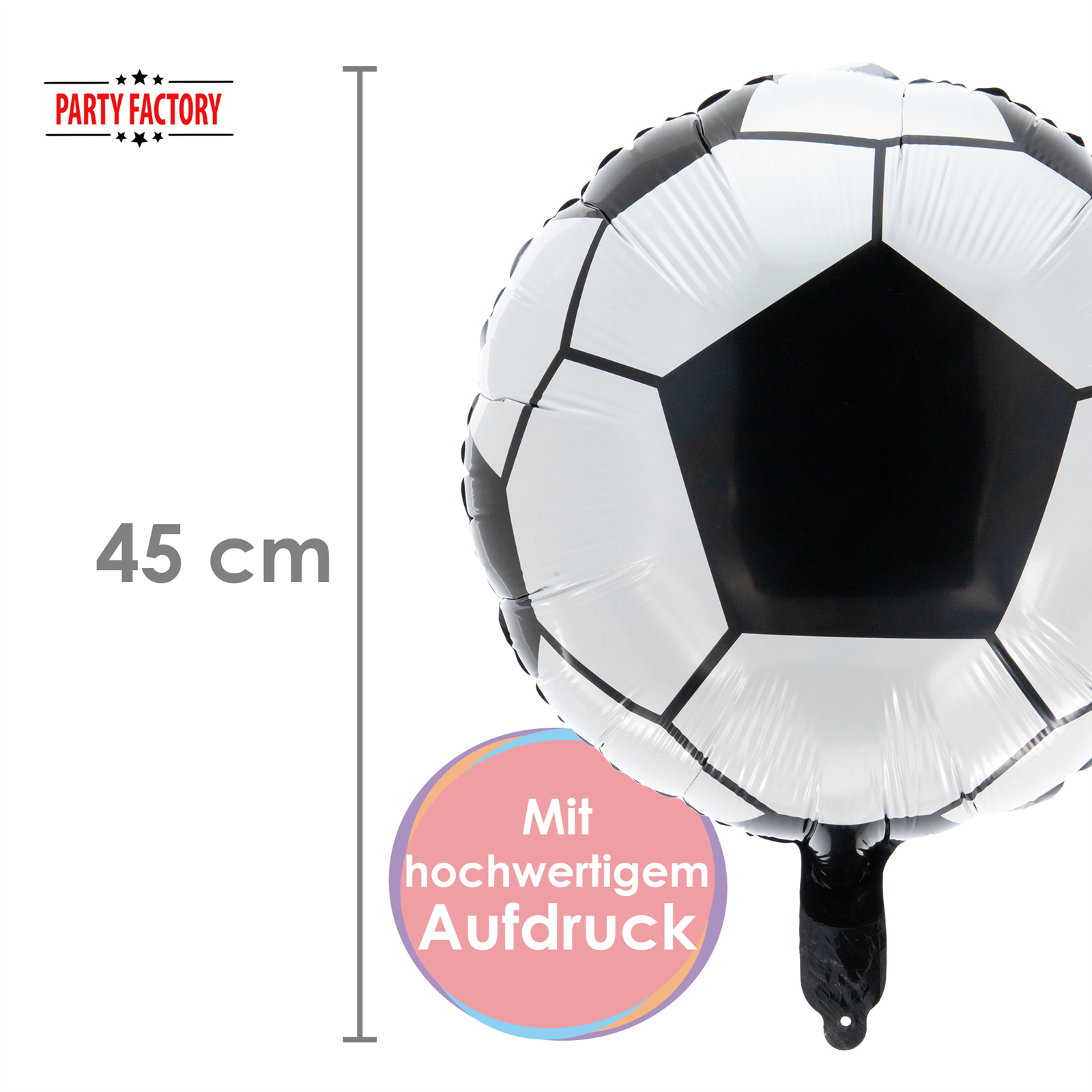 Foil Balloon Round Football 45cm 4