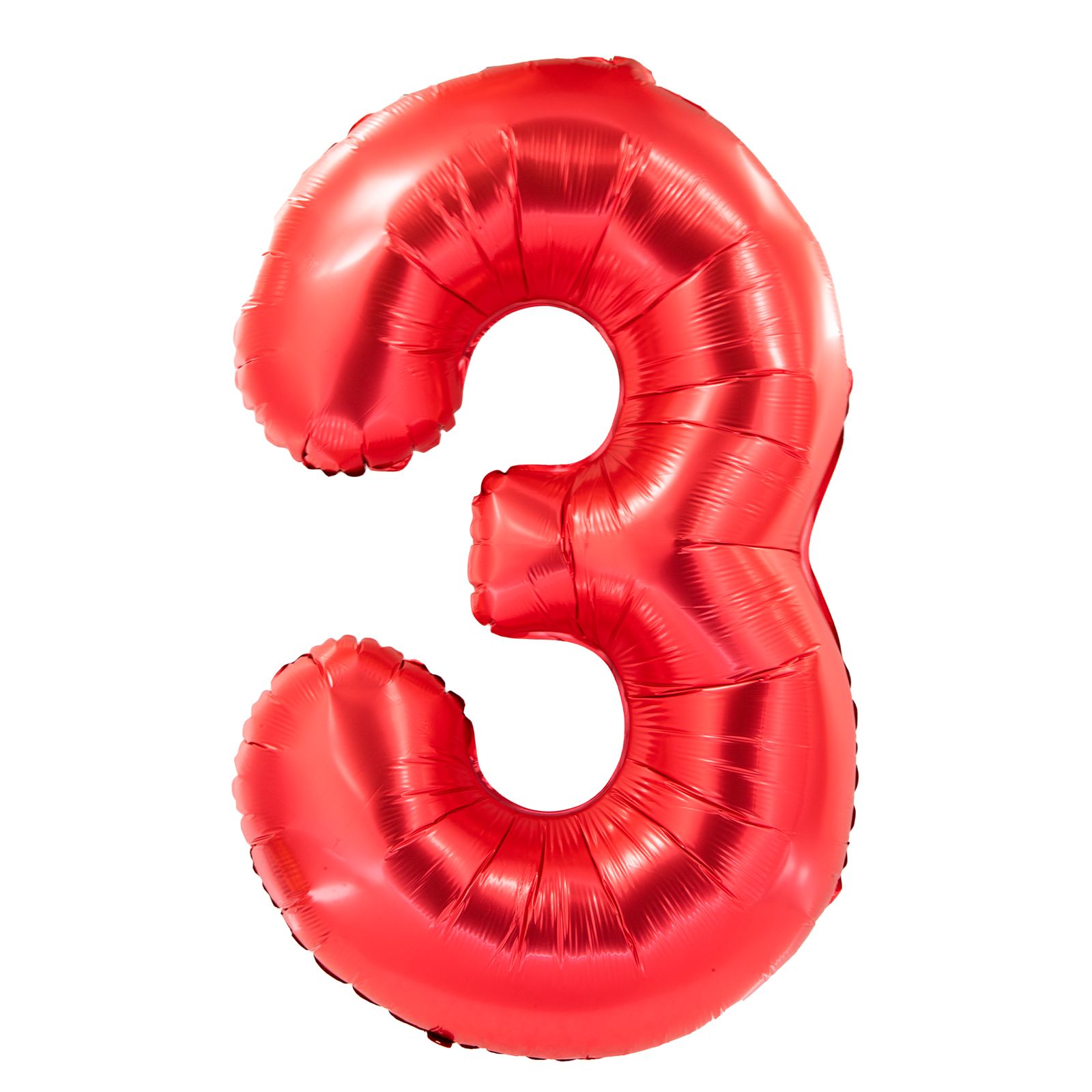 Foil balloons, number balloon, matte red, 100 cm, numbers 0-9 9