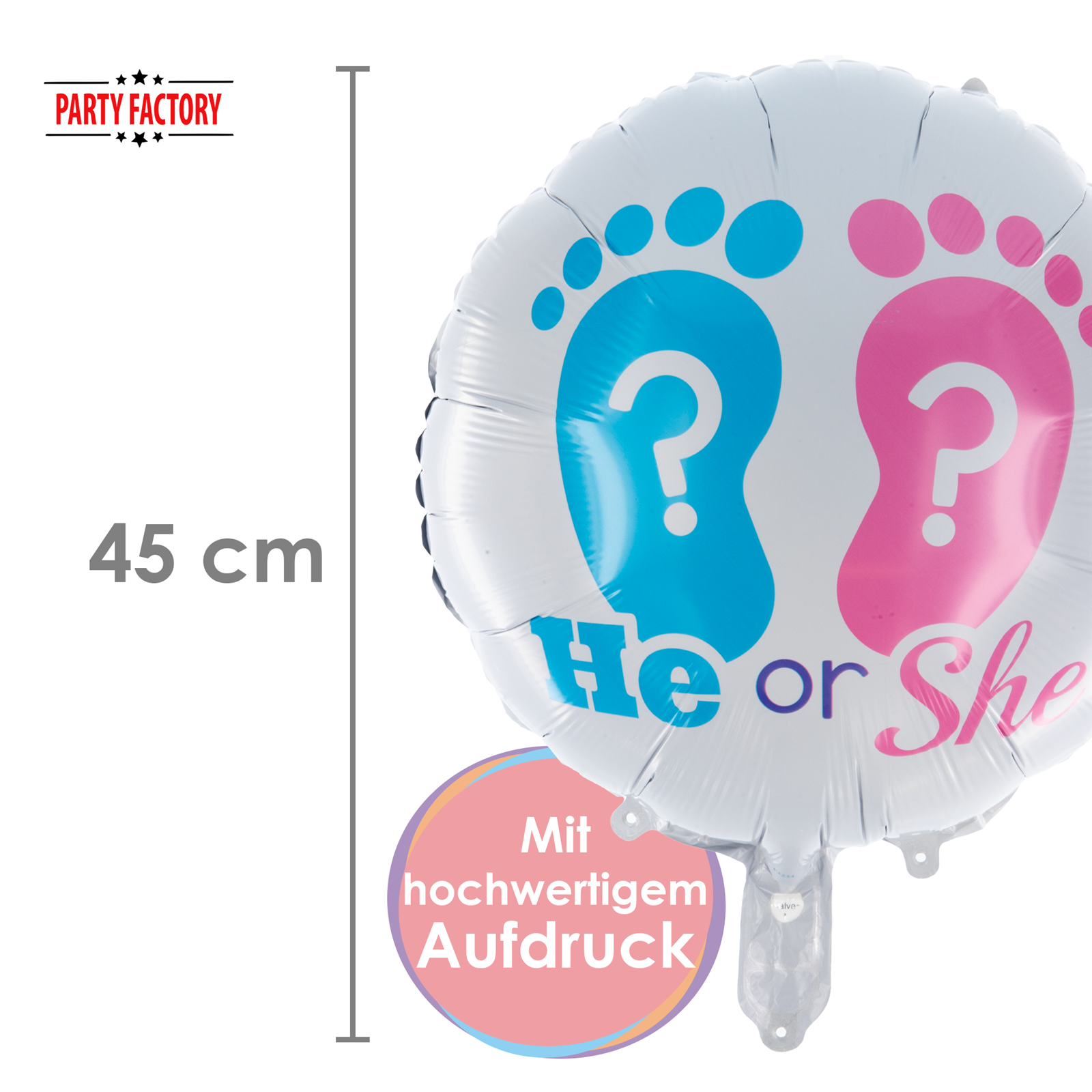 Folienballon Rund Girl or Boy rund 45cm 4