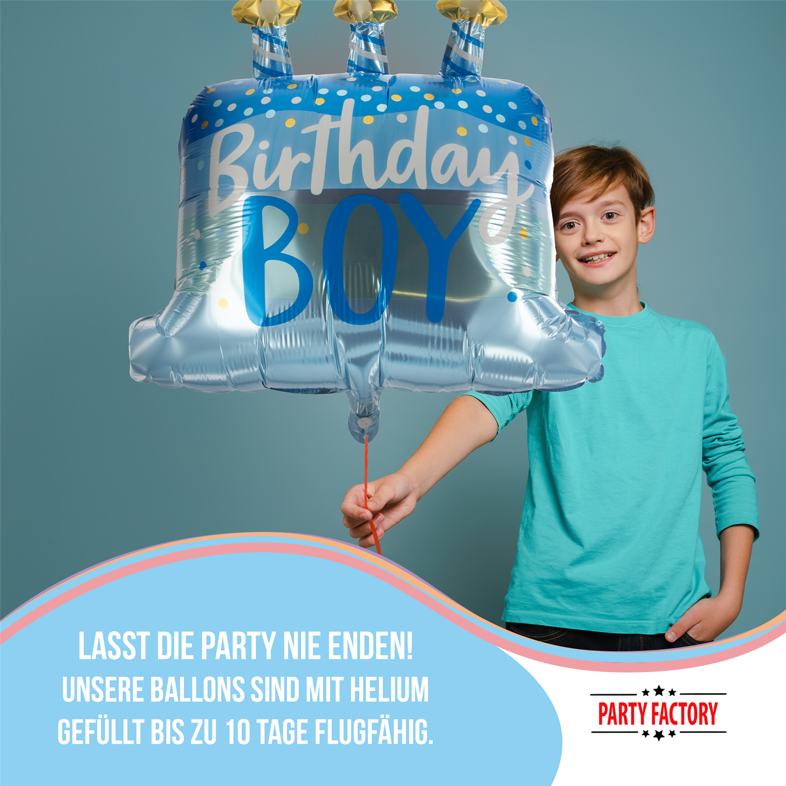 Foil balloon Shape Birthday Boy 70x60cm 3