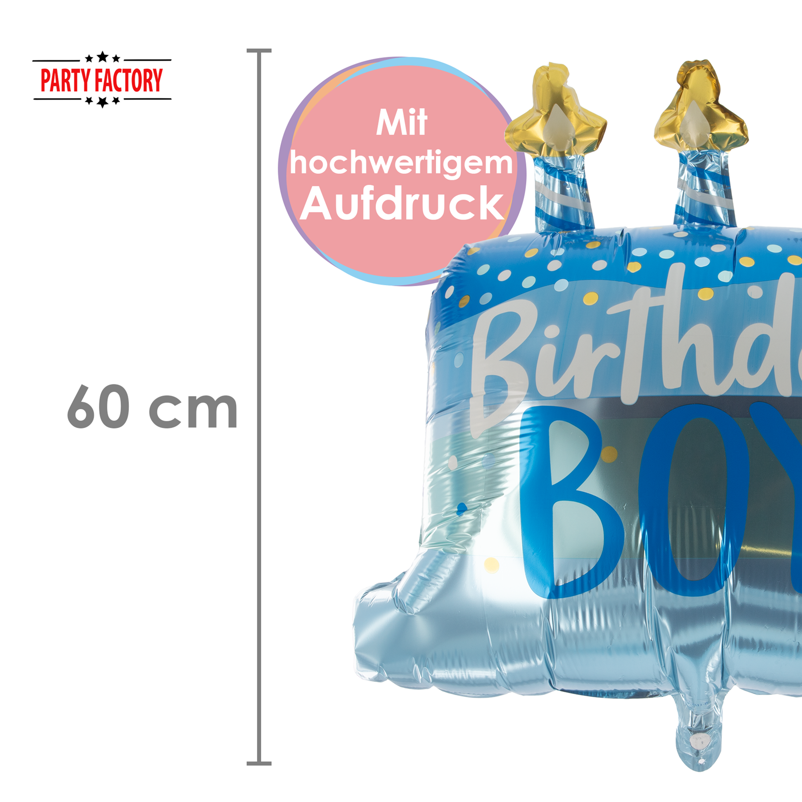 Foil balloon Shape Birthday Boy 70x60cm 4