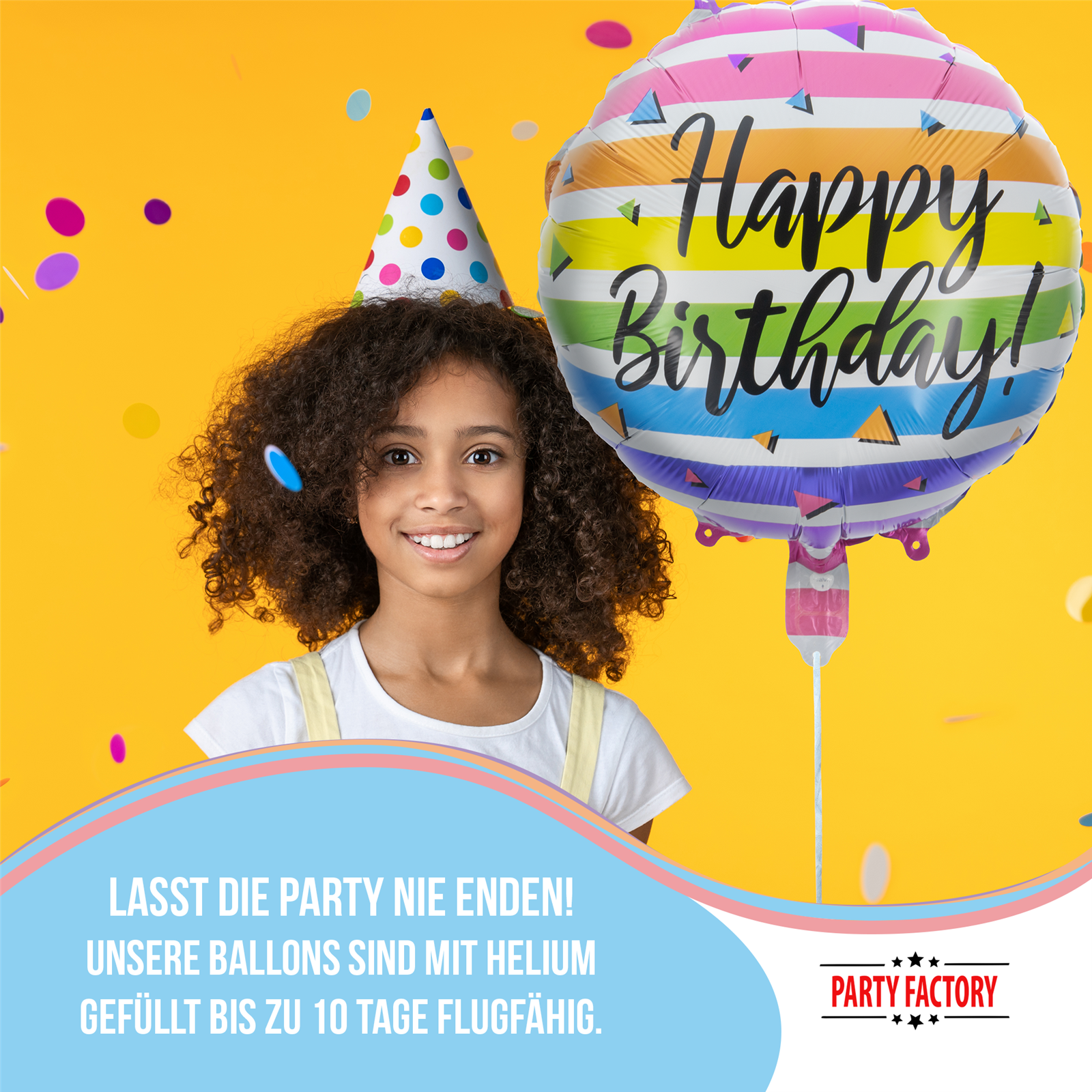 Folienballon Rund Happy Birthday 45cm 3