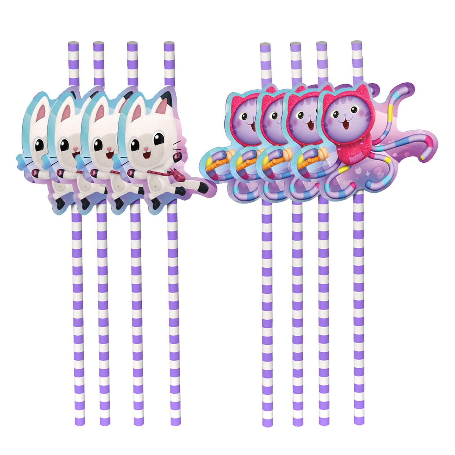 Gabby's Dollhouse Drinking Straws 8-pack 7