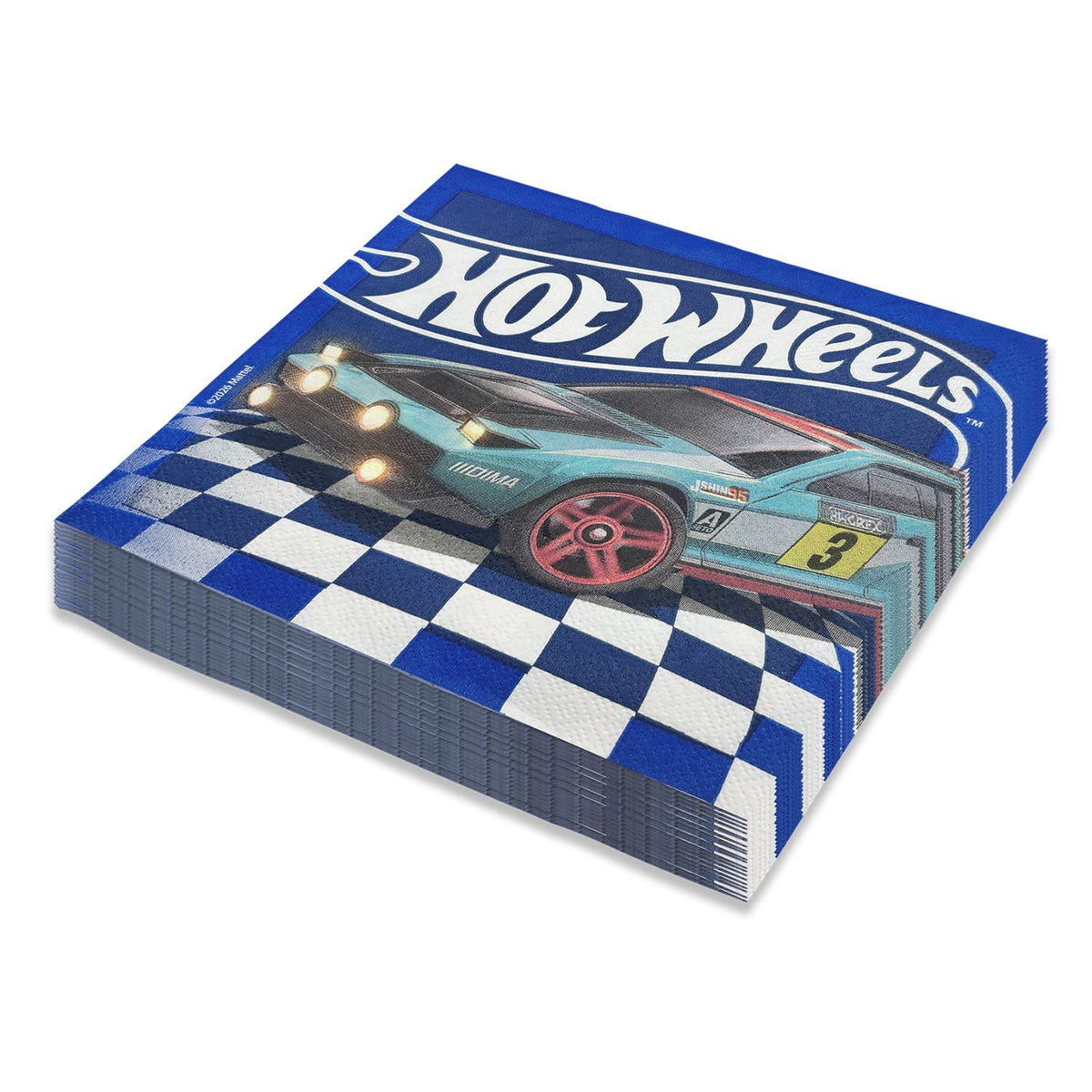 Hot Wheels Servietten 3-lagig 20er Rennwagen blau 2