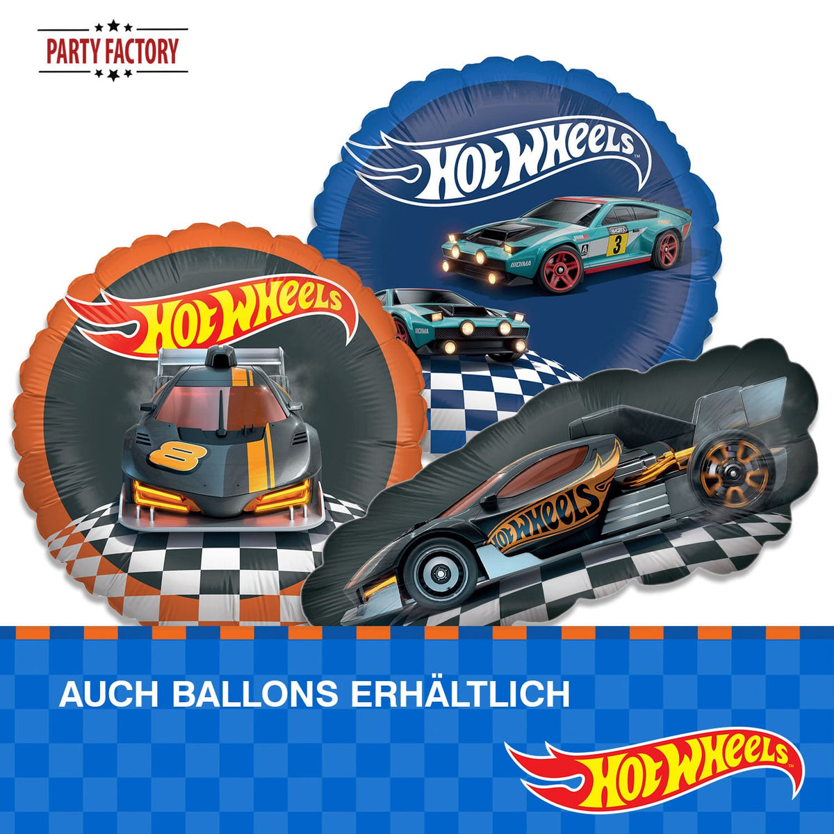 Hot Wheels Servietten 3-lagig 20er Rennwagen blau 7