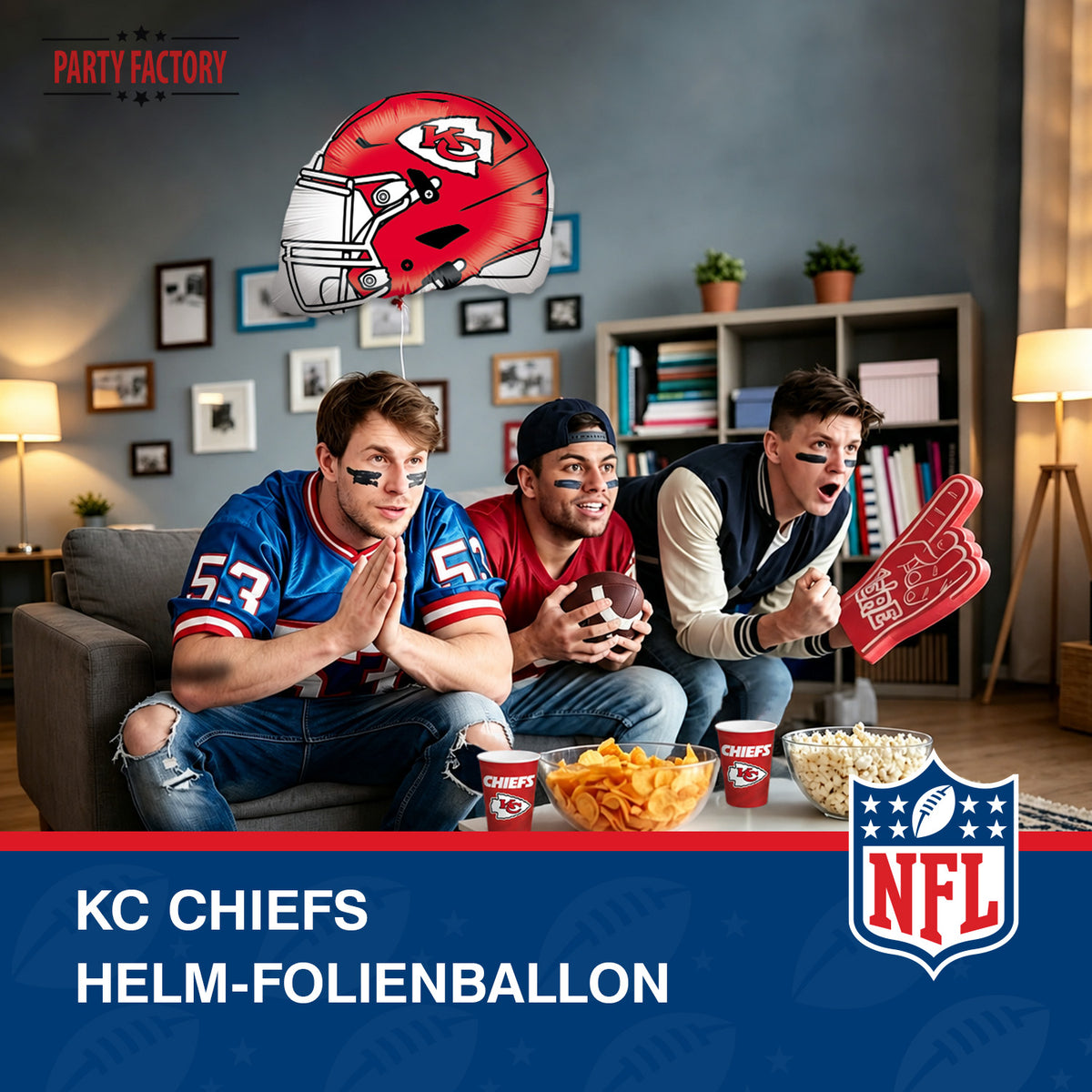 NFL Kansas City Chiefs Folienballon Shape 50x45 cm 3