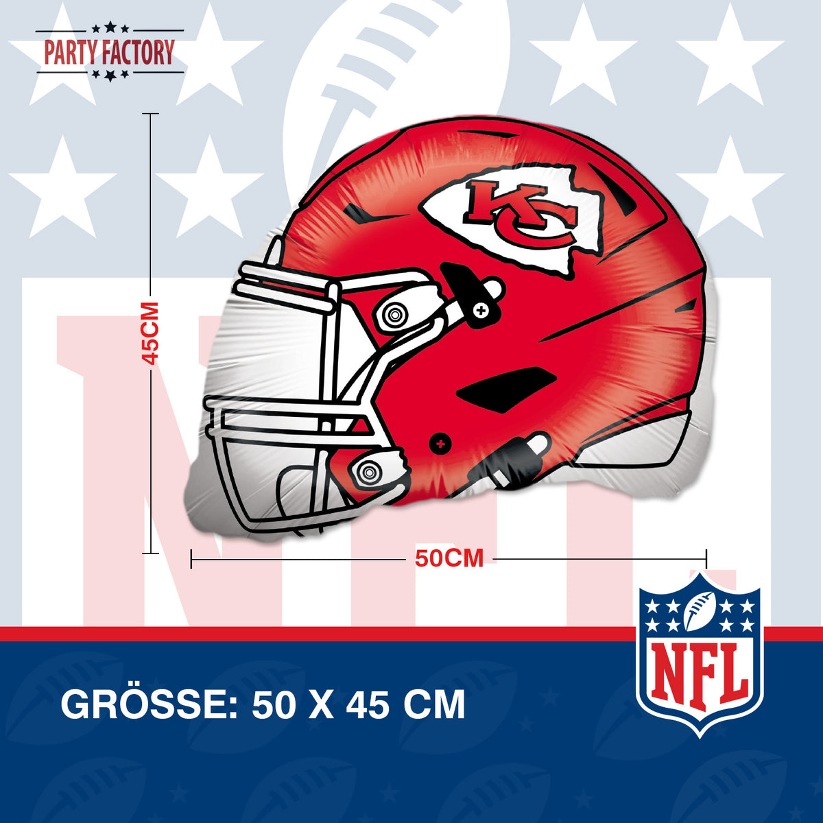 NFL Kansas City Chiefs Folienballon Shape 50x45 cm 5