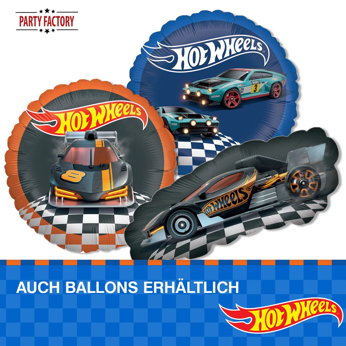 Hot Wheels Pappbecher 250 ml 8er Rennwagen blau 7
