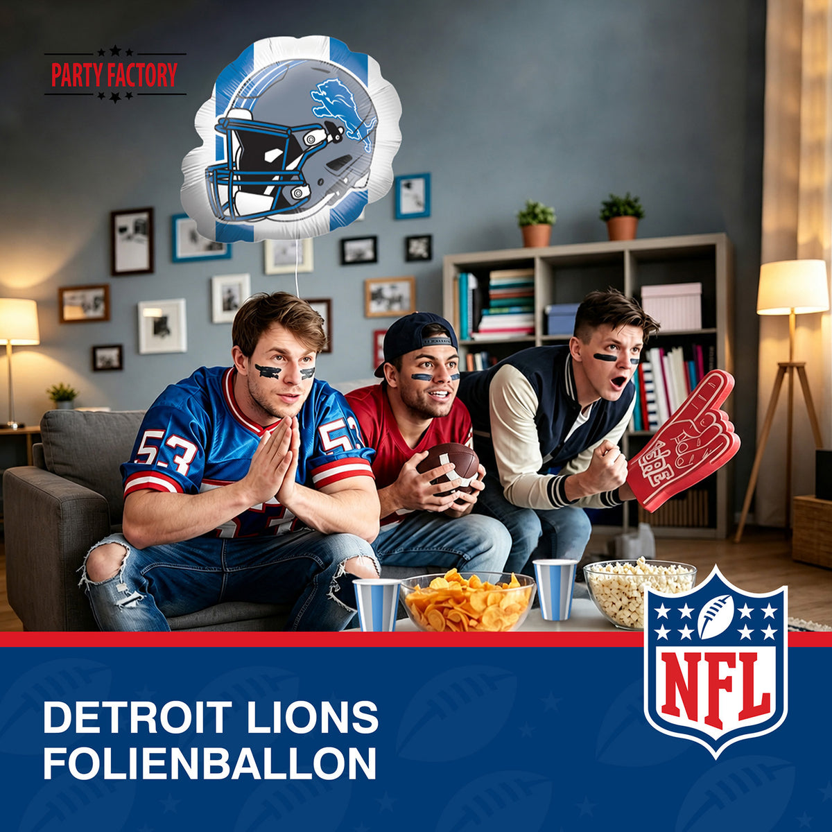 NFL Detroit Lions Folienballon Shape 50x45 cm 3