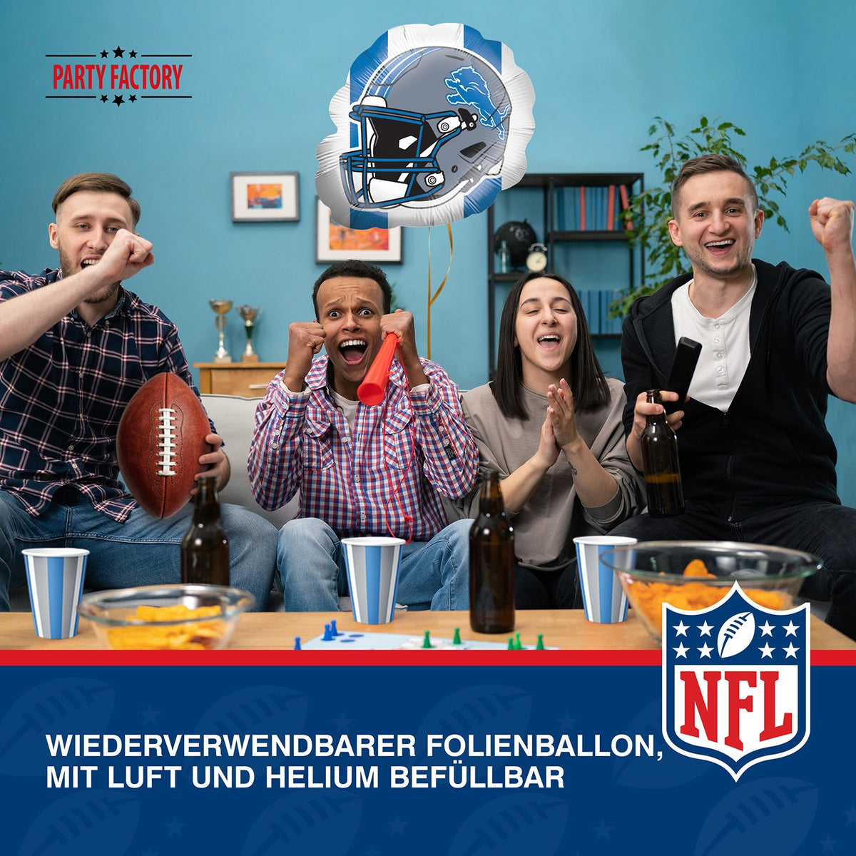 NFL Detroit Lions Folienballon Shape 50x45 cm 4