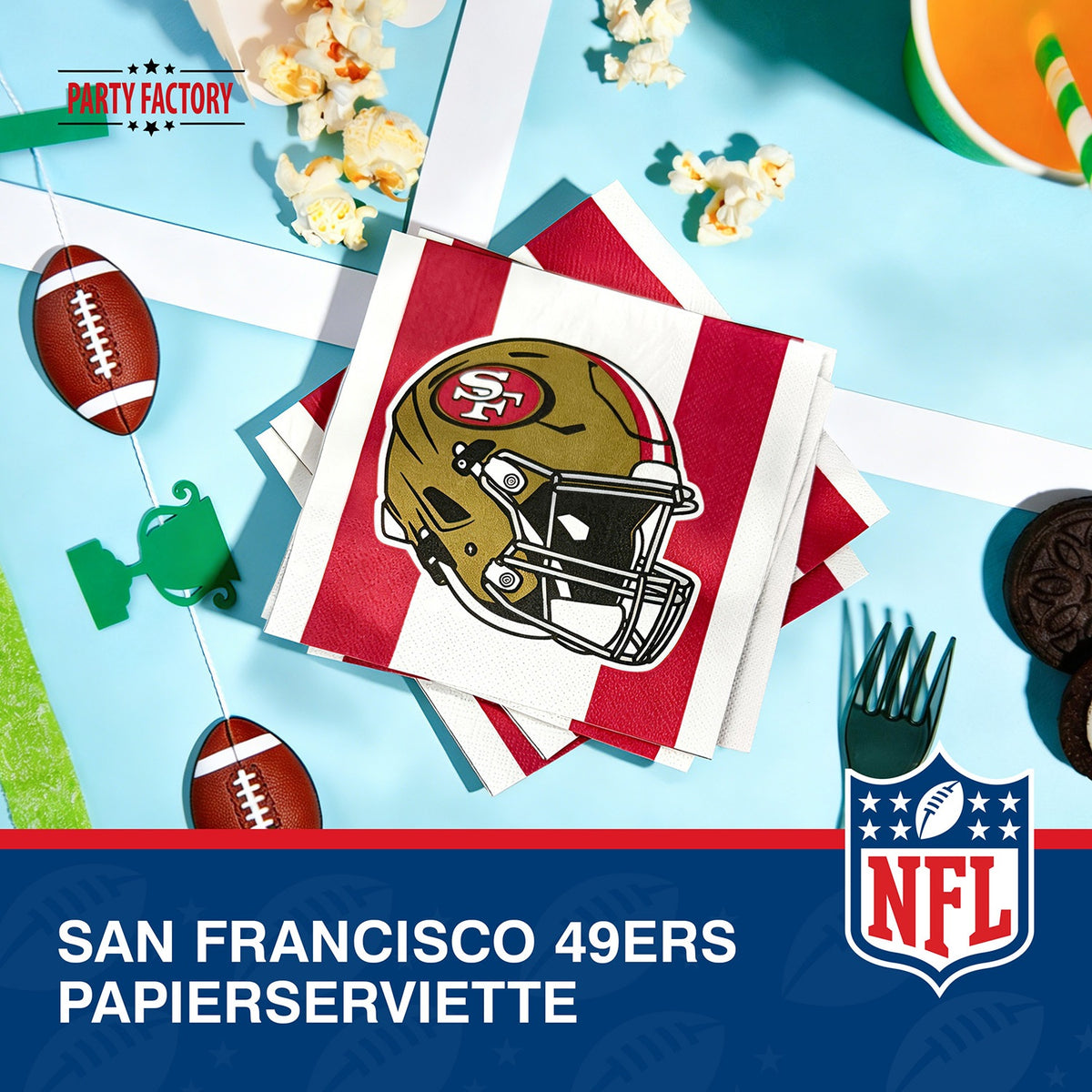 NFL San Francisco Servietten 3-lagig 20er 3
