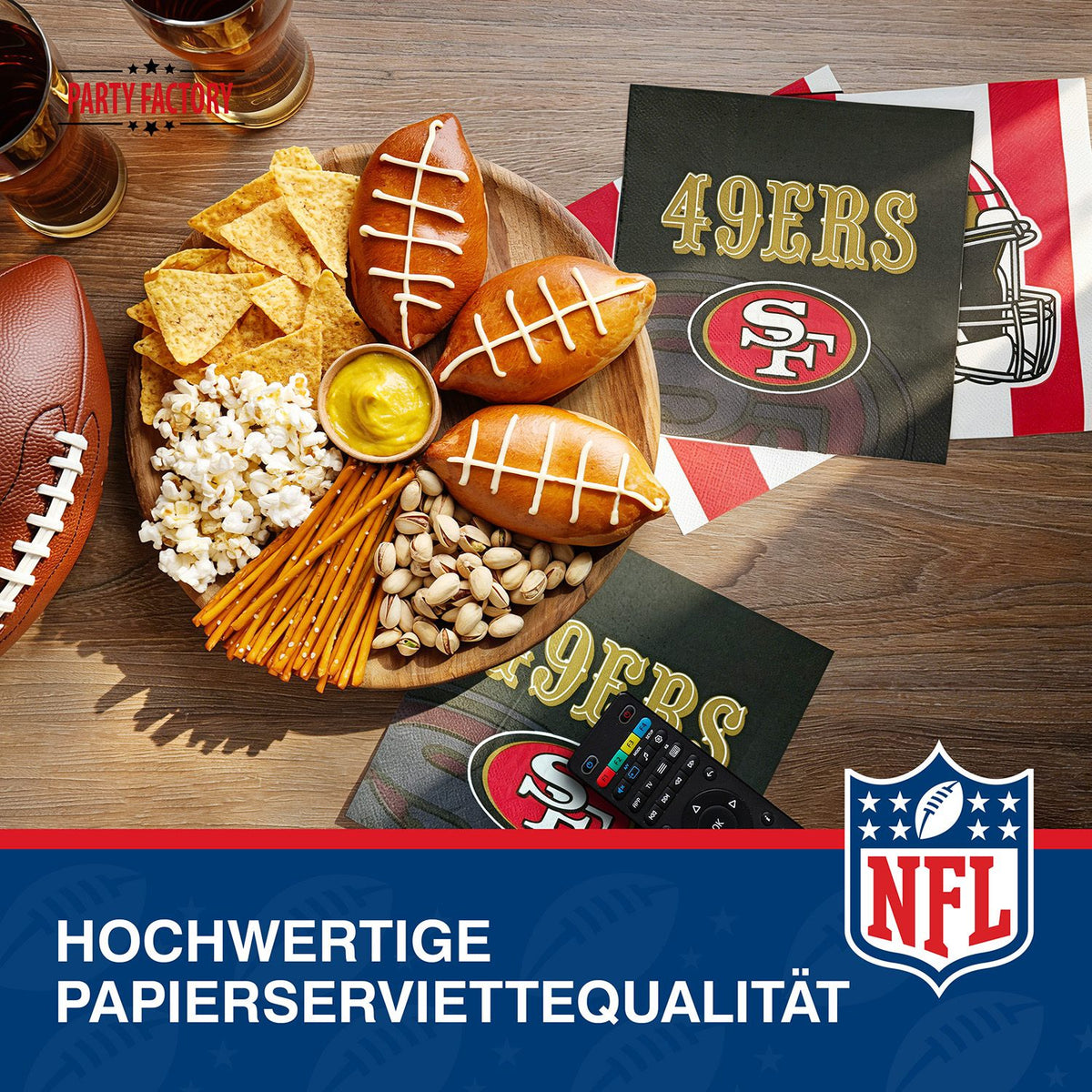 NFL San Francisco Servietten 3-lagig 20er 6