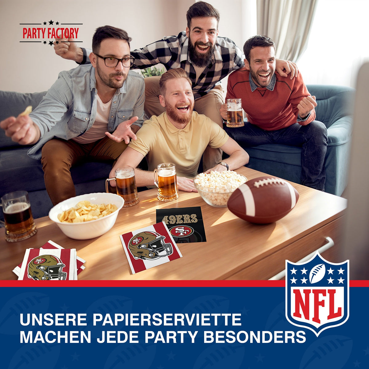NFL San Francisco Servietten 3-lagig 20er 7