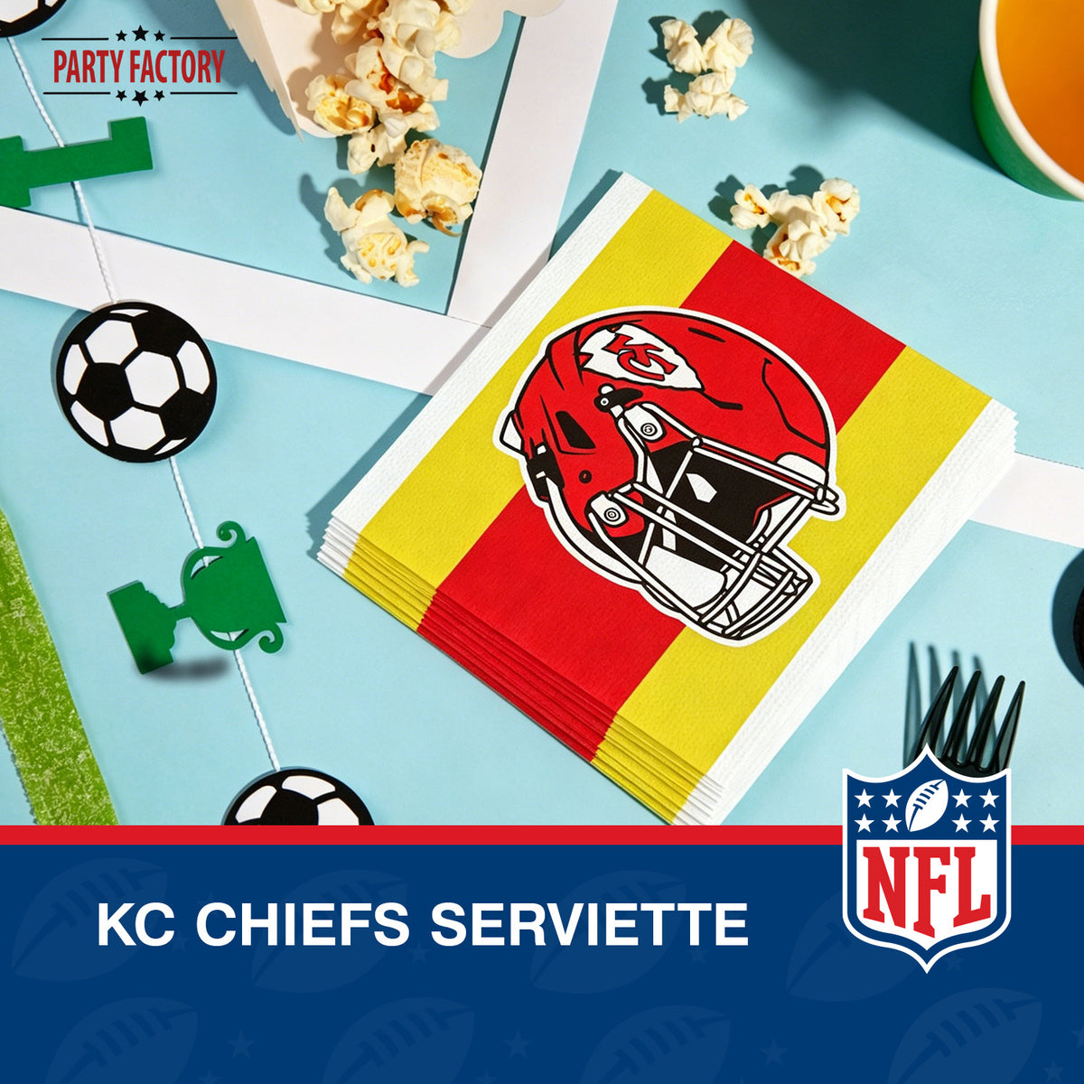 NFL Kansas City Chiefs Servietten 3-lagig 20er 3