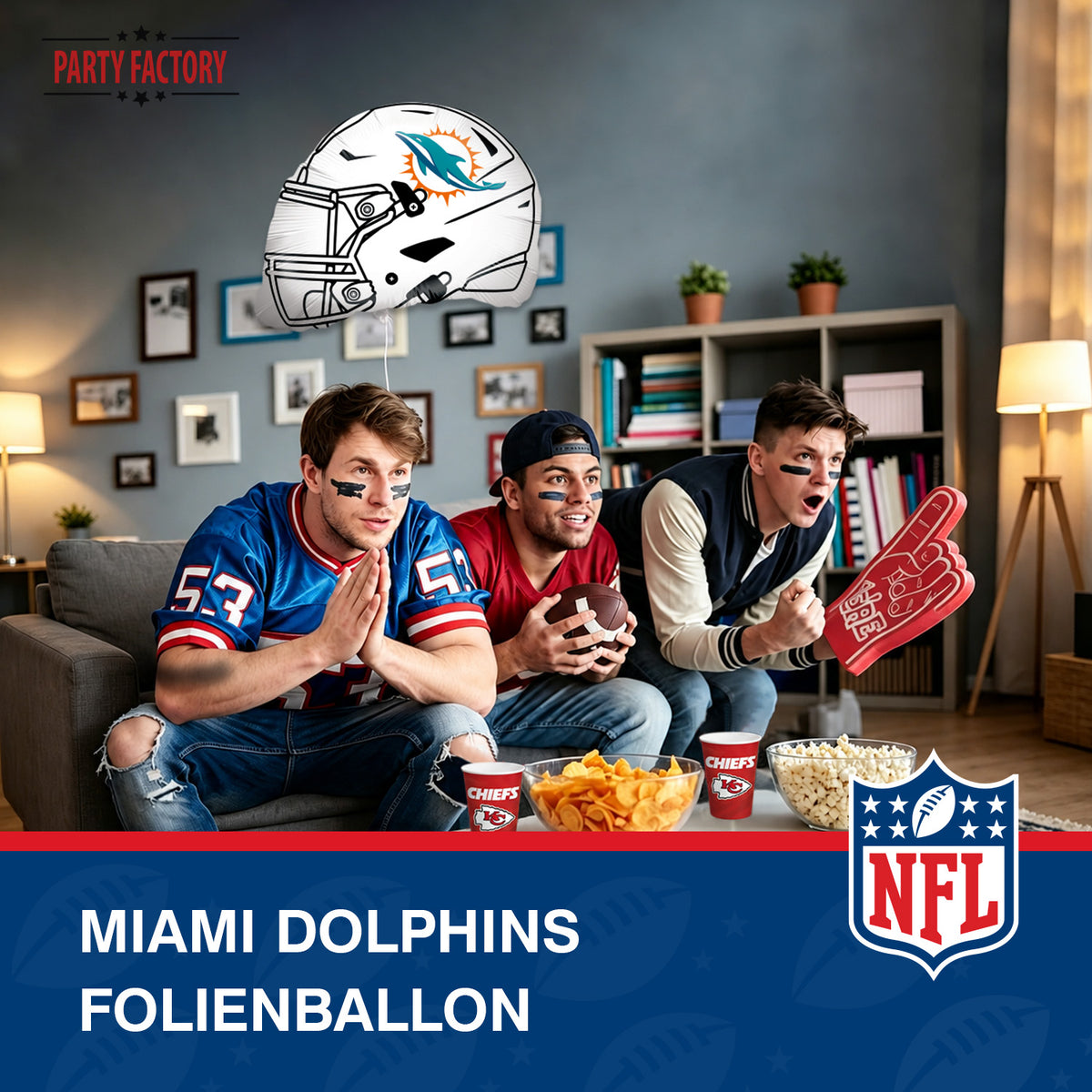 NFL Miami Dolphins Folienballon Shape 50x45 cm 3