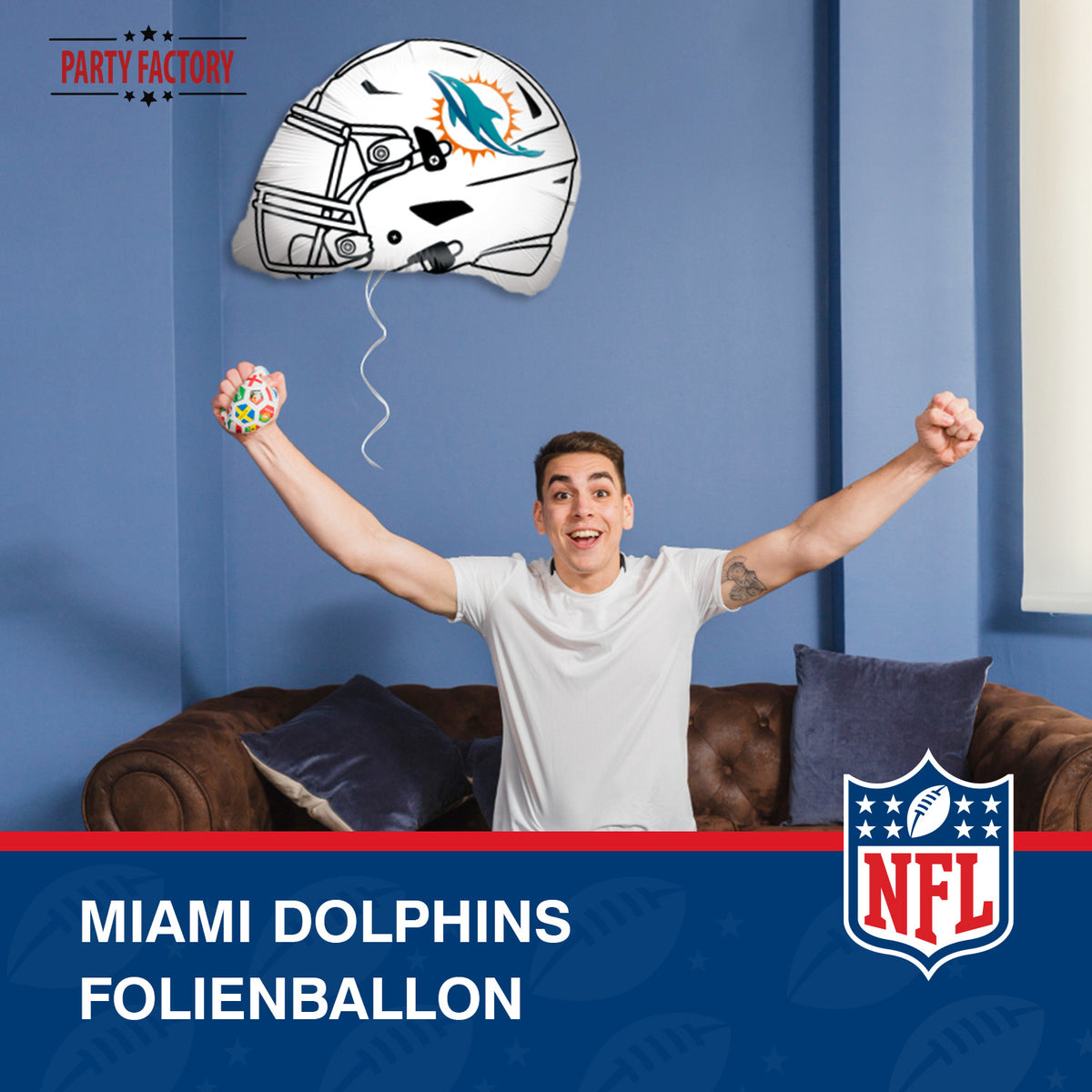 NFL Miami Dolphins Folienballon Shape 50x45 cm 7