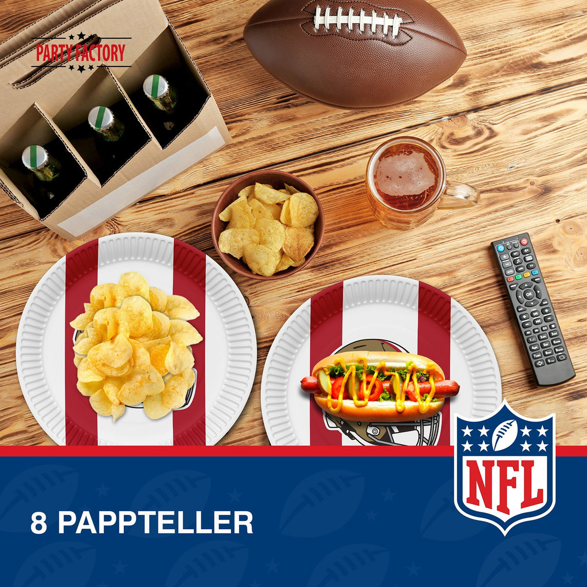 NFL San Francisco Pappteller 23 cm 8er 4