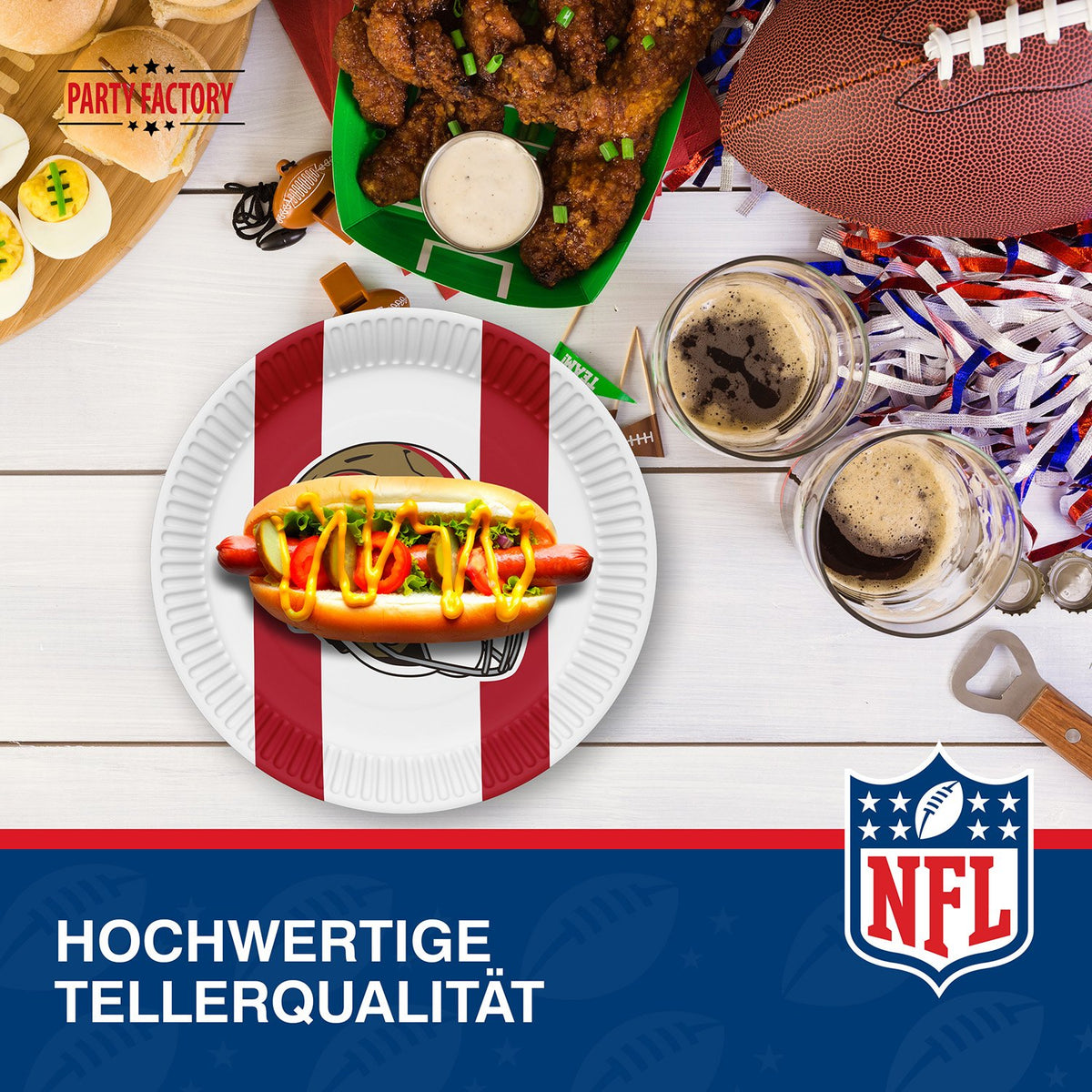 NFL San Francisco Pappteller 23 cm 8er 6
