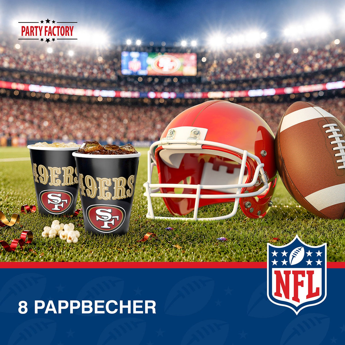 NFL San Francisco Pappbecher 250 ml 8er 3
